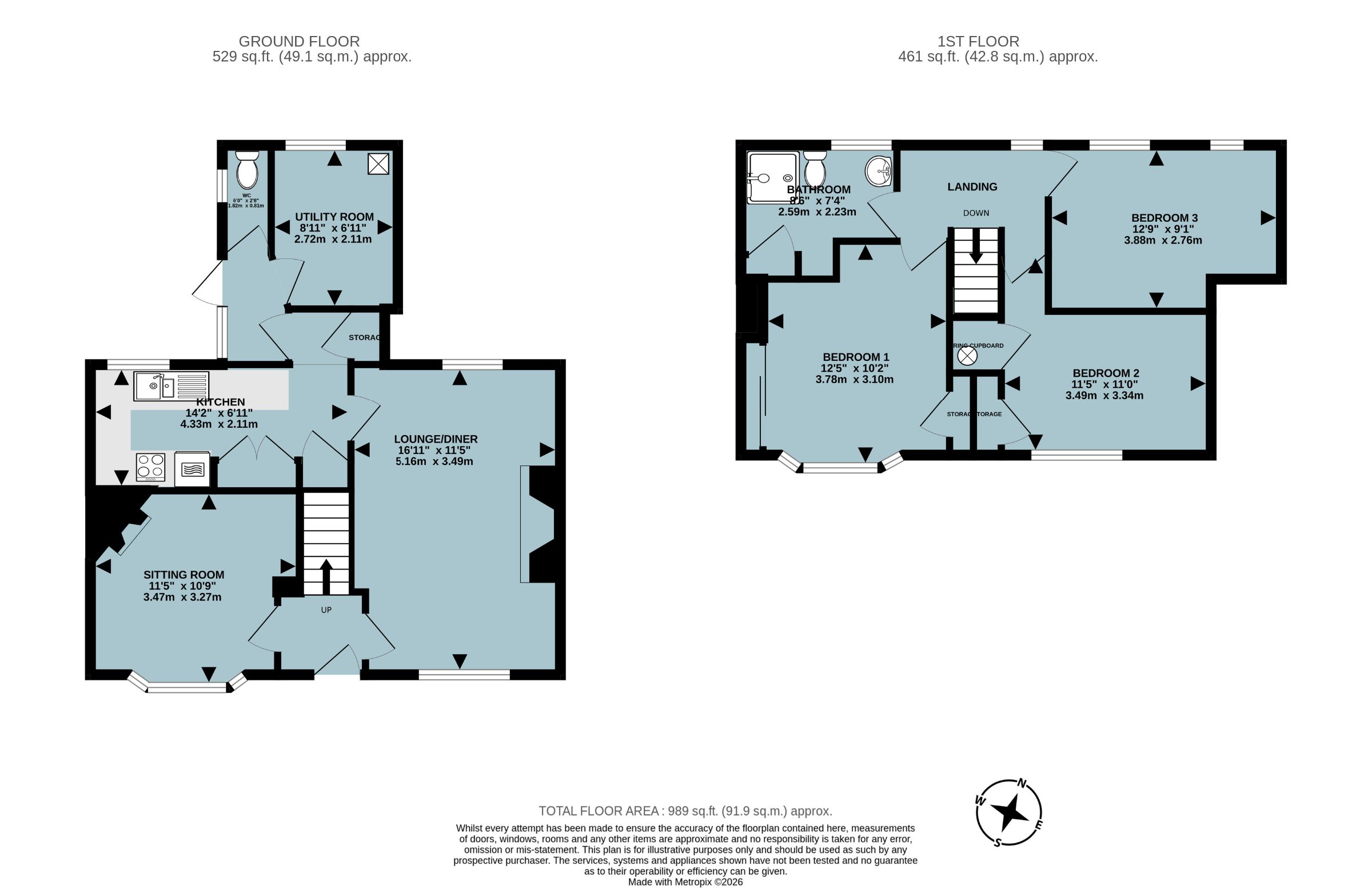 7, Beacon Rise, Chulmleigh floorplan