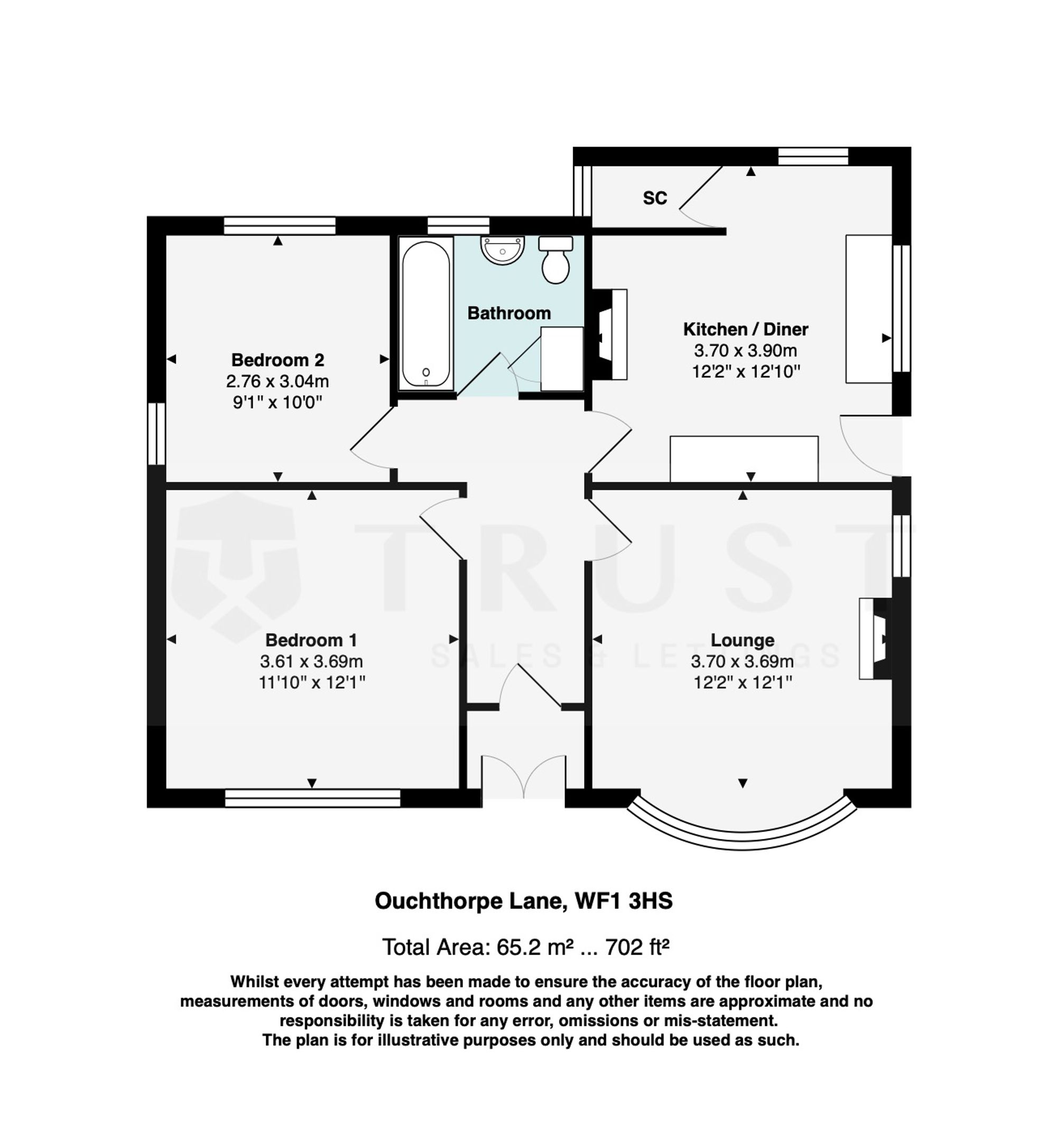 19 Ouchthorpe Lane, Wakefield floorplan