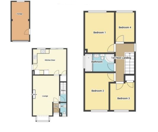 51, Holmes Road, Derbyshire floorplan