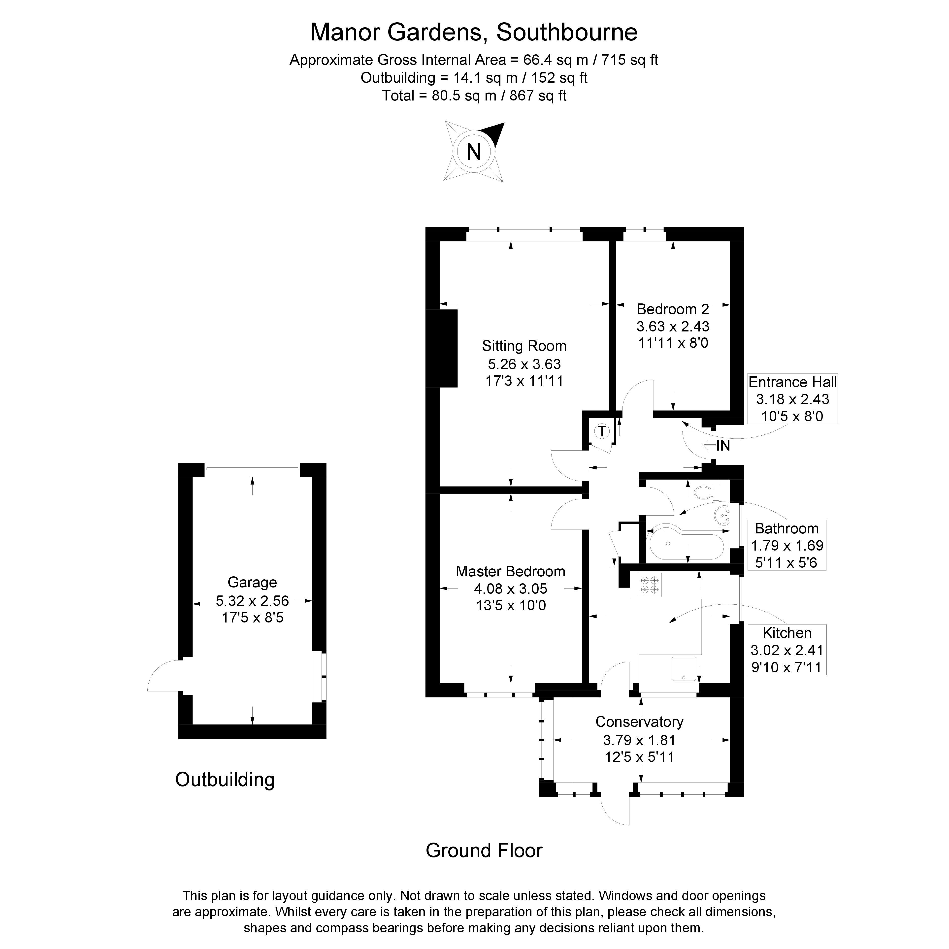 1, Manor Gardens, Emsworth floorplan