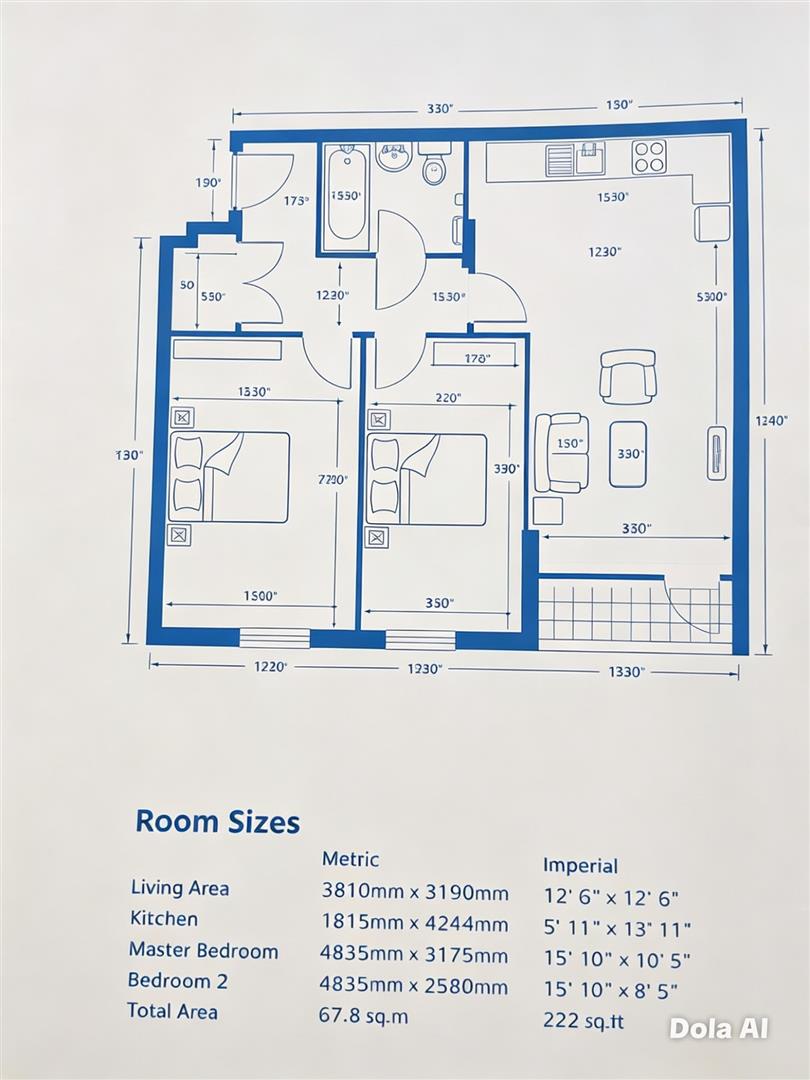 Flat 62, Omnibus House, Redvers Road, London floorplan