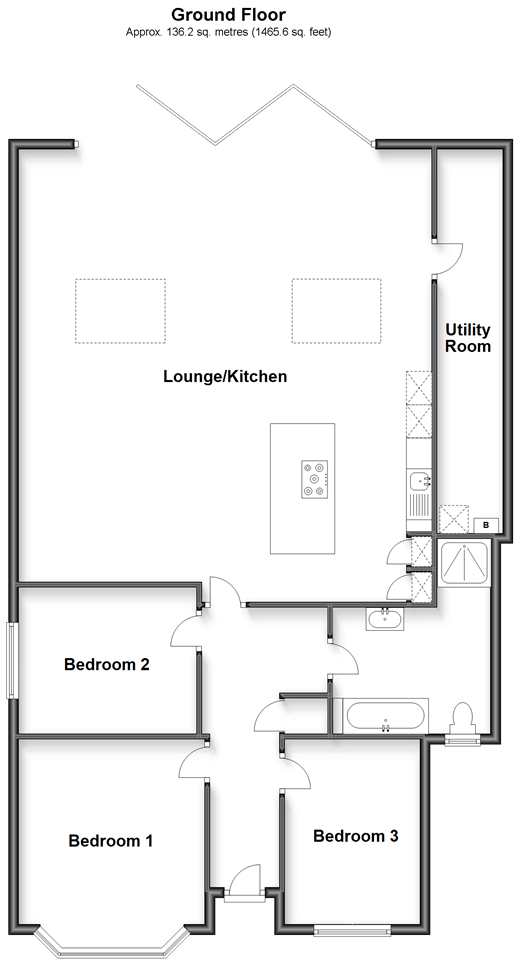 Wellesley Close, Broadstairs, Kent CT10, 3 bedroom detached bungalow
