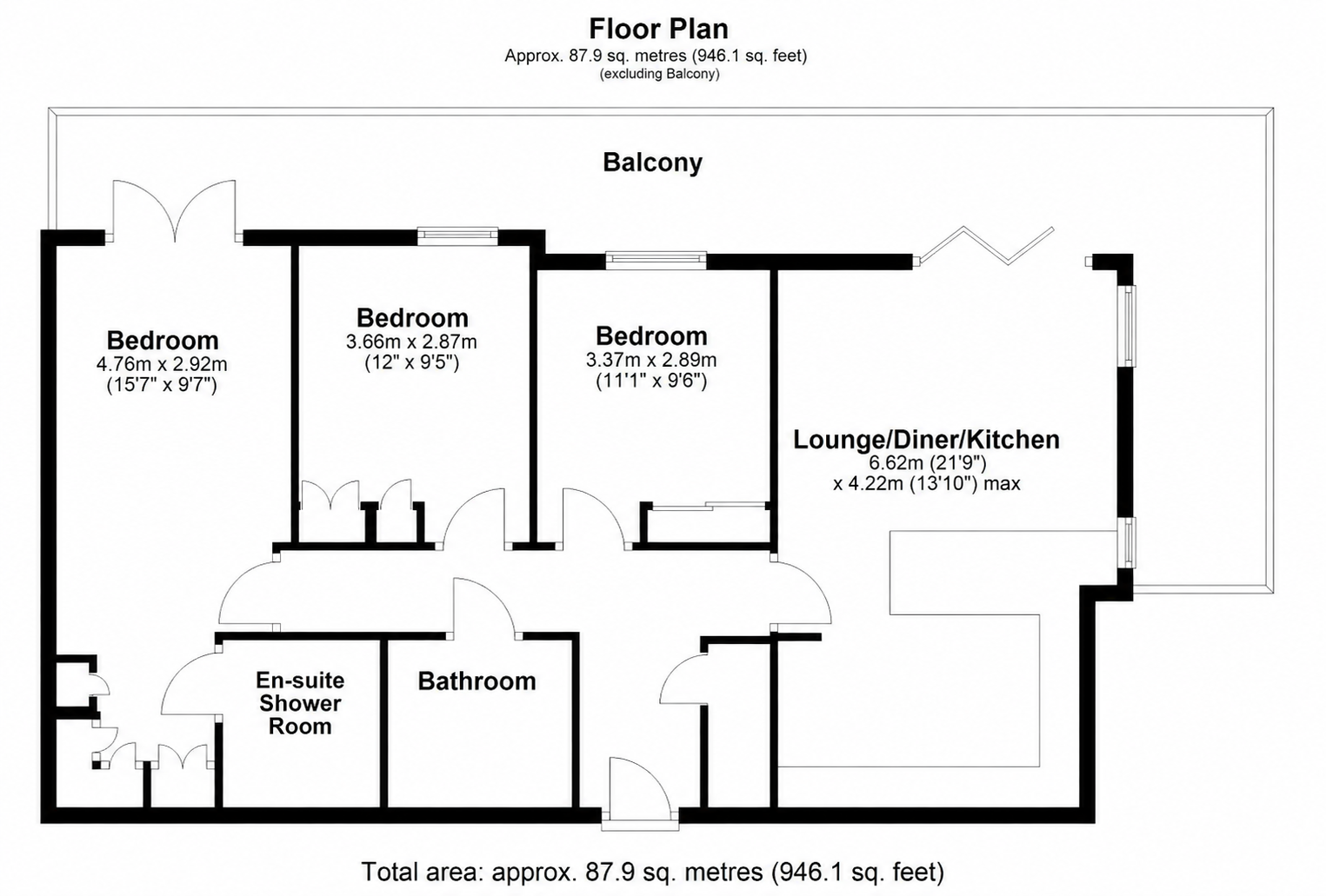 Apartment 57, The Pinnacle, 8, School Road, East Sussex floorplan