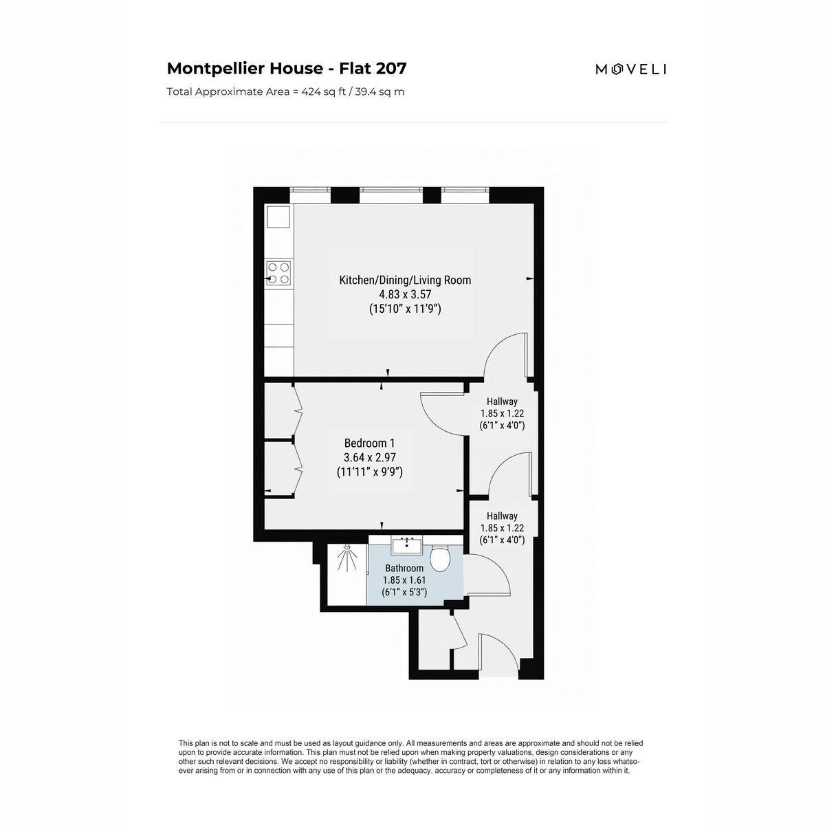 Flat Flat 207, Montpellier House, Montpellier Drive, Cheltenham floorplan