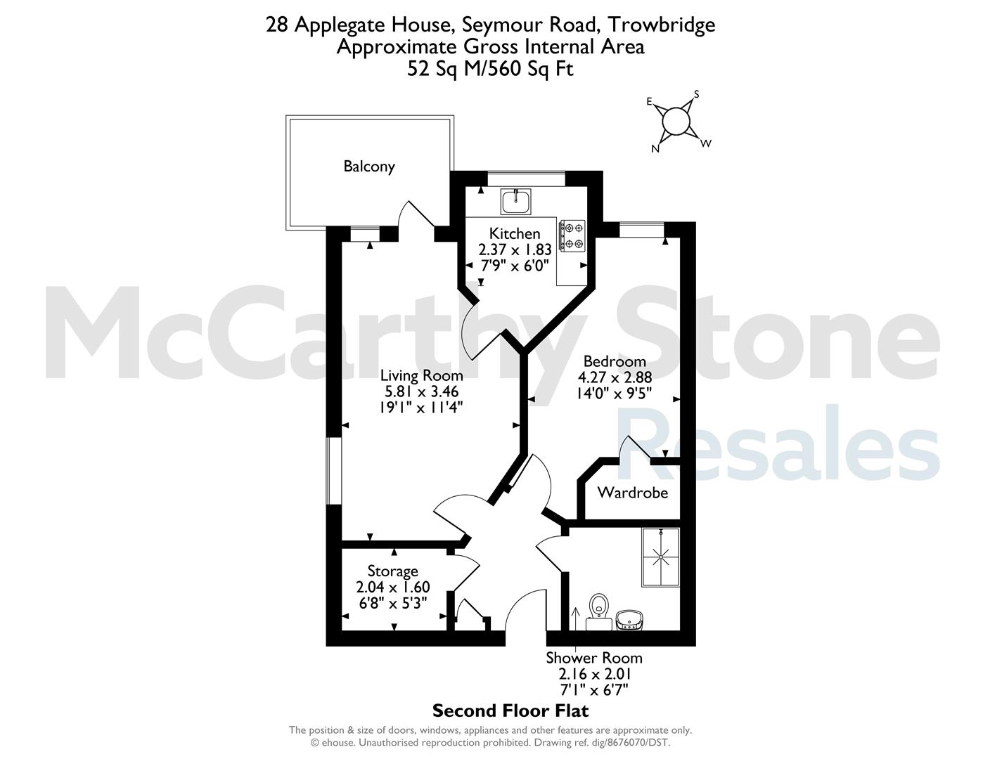 28 Applegate House, Seymour Road, Trowbridge floorplan
