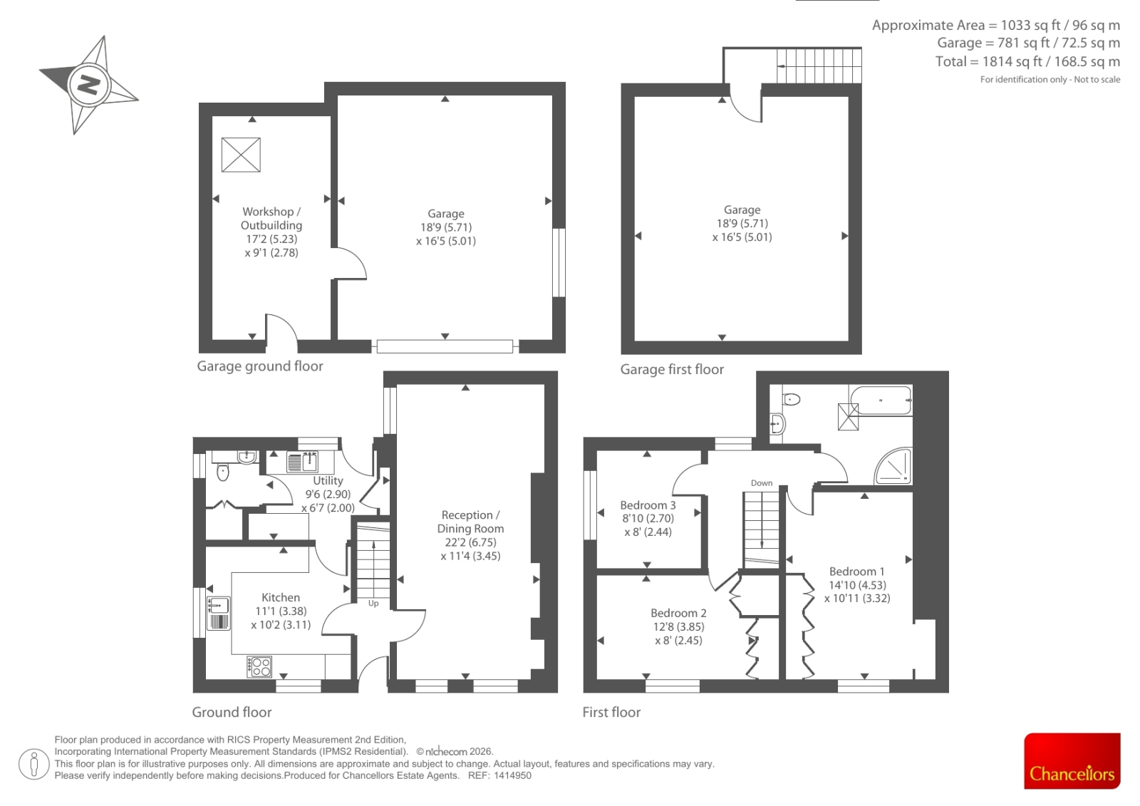 SNAILS HILL COTTAGE, Cusop, Hereford floorplan