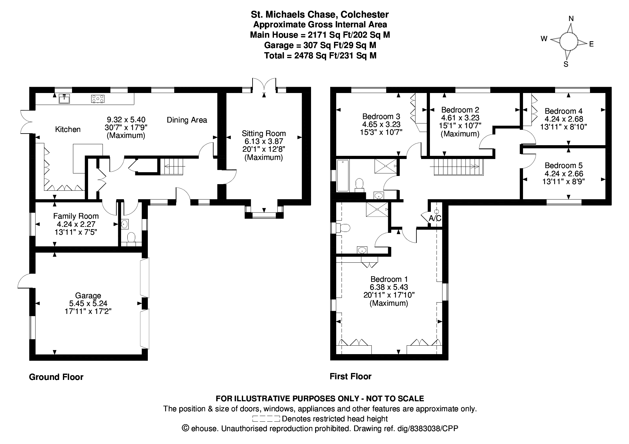 5 Bedrooms Detached house for sale in St. Michaels Chase, Copford, Colchester CO6