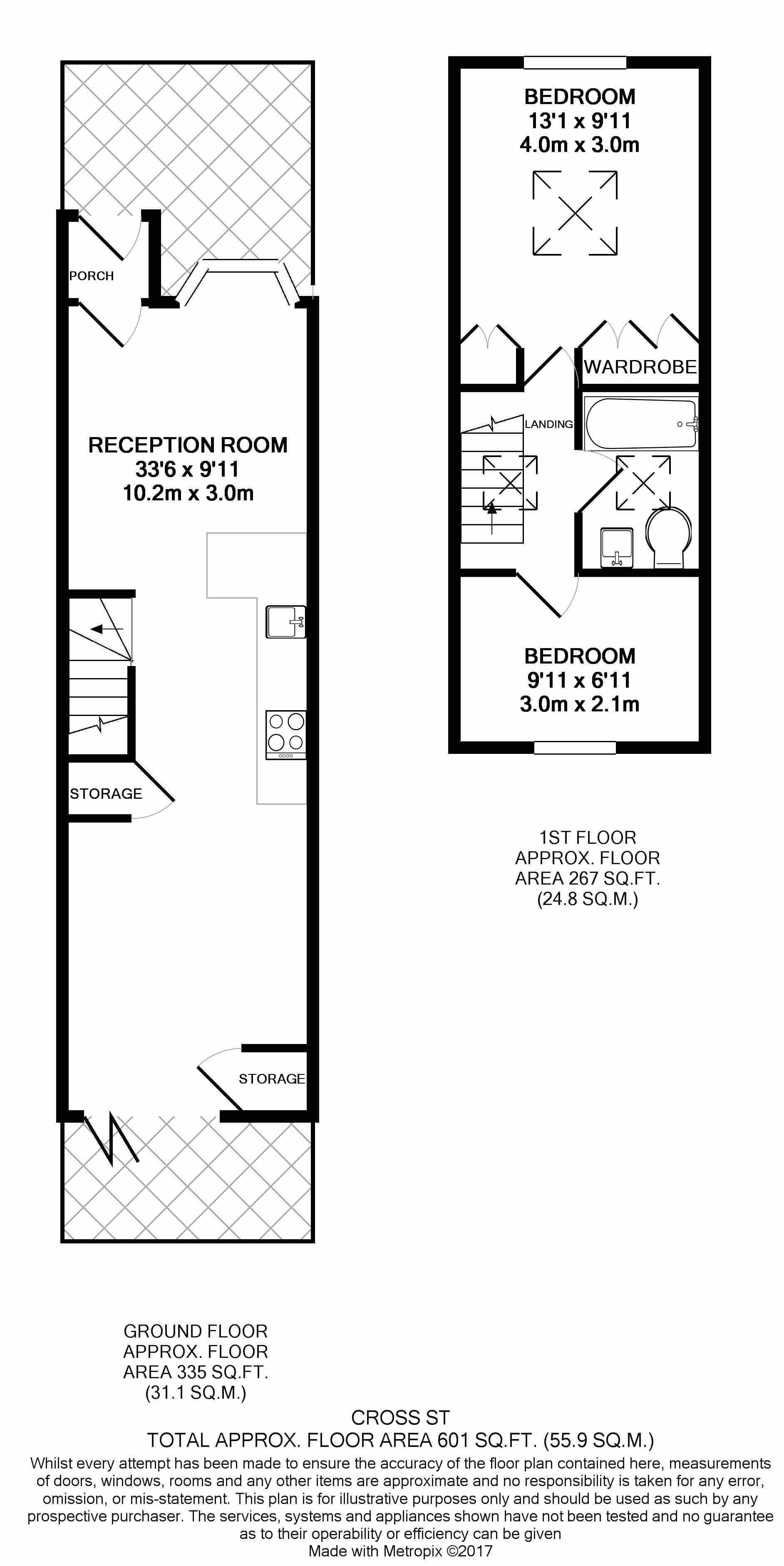 2 Bedrooms End terrace house to rent in Cross Street, Hampton Hill TW12