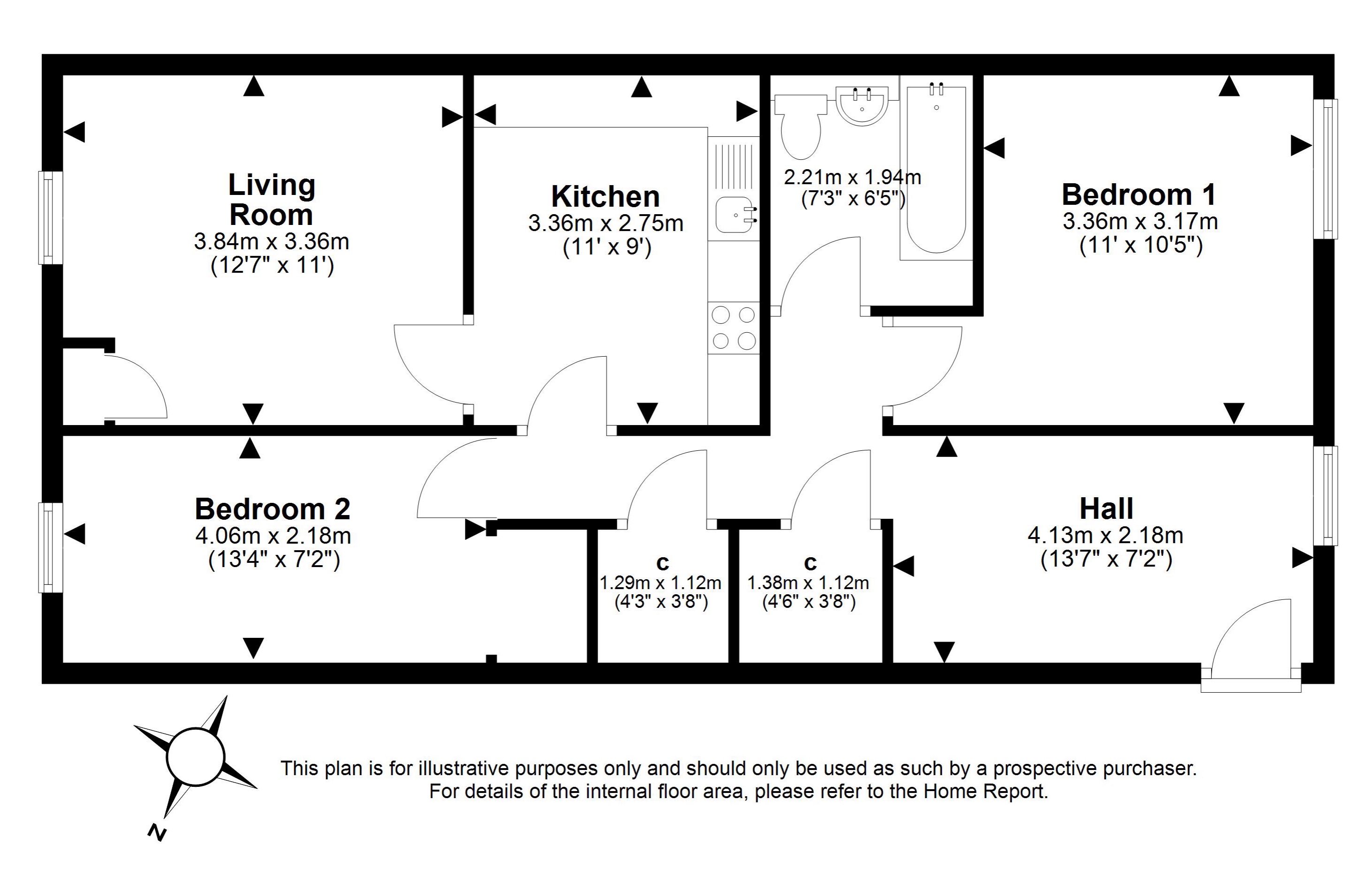 18/3, Piershill Terrace, Edinburgh floorplan