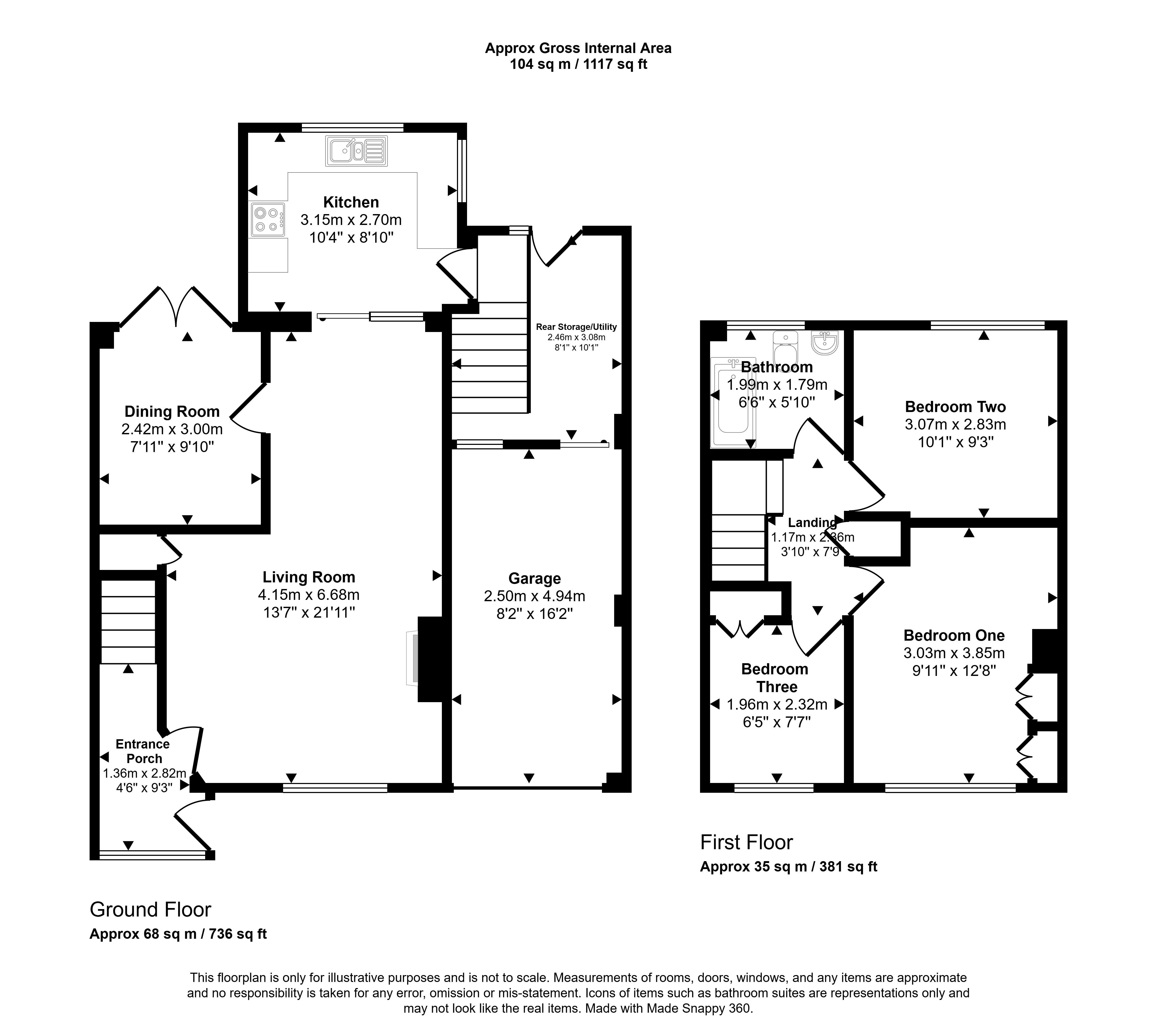 Lan Close, Graigwen Pontypridd floorplan