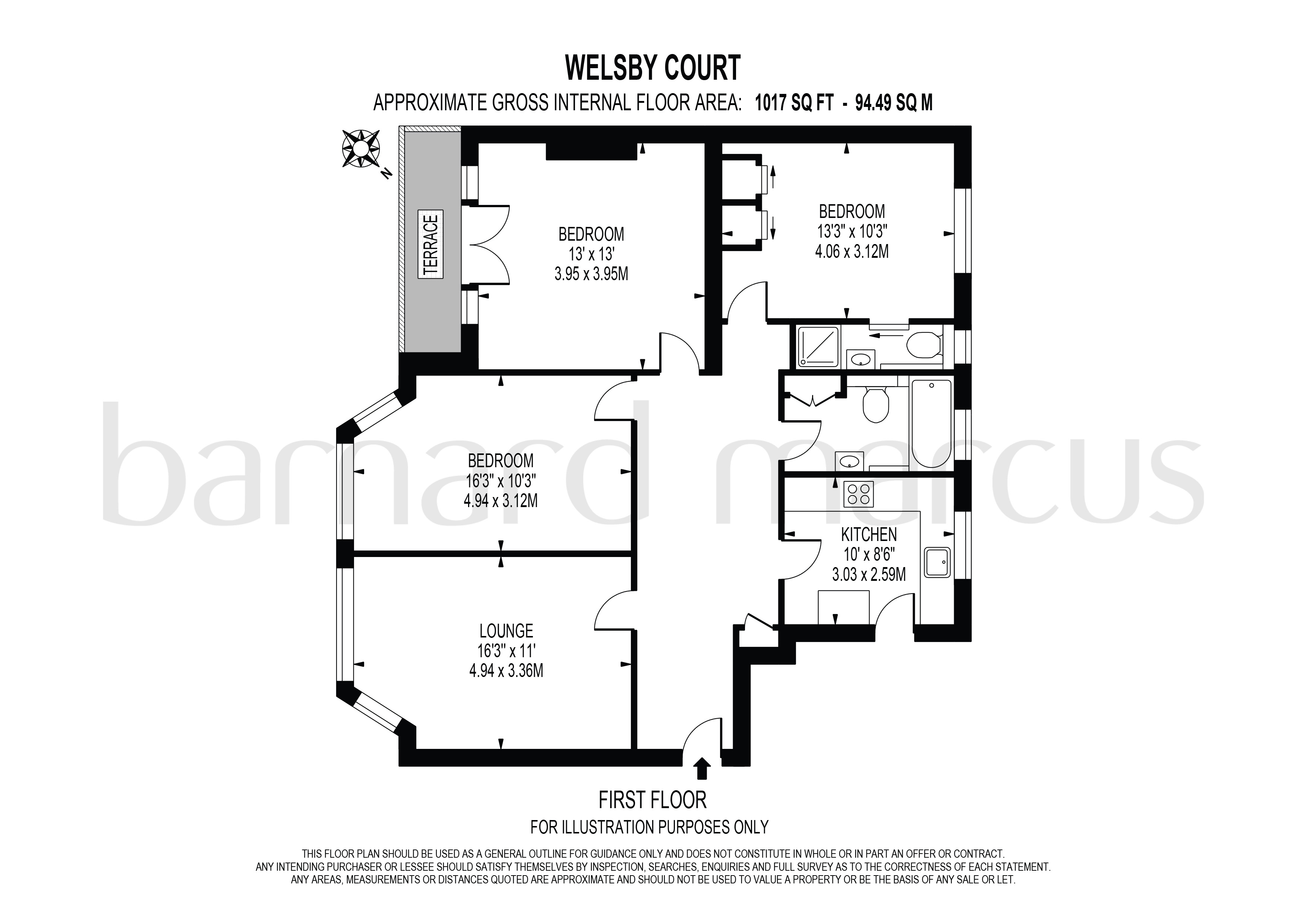Flat 9 Welsby Court, Eaton Rise, Ealing floorplan