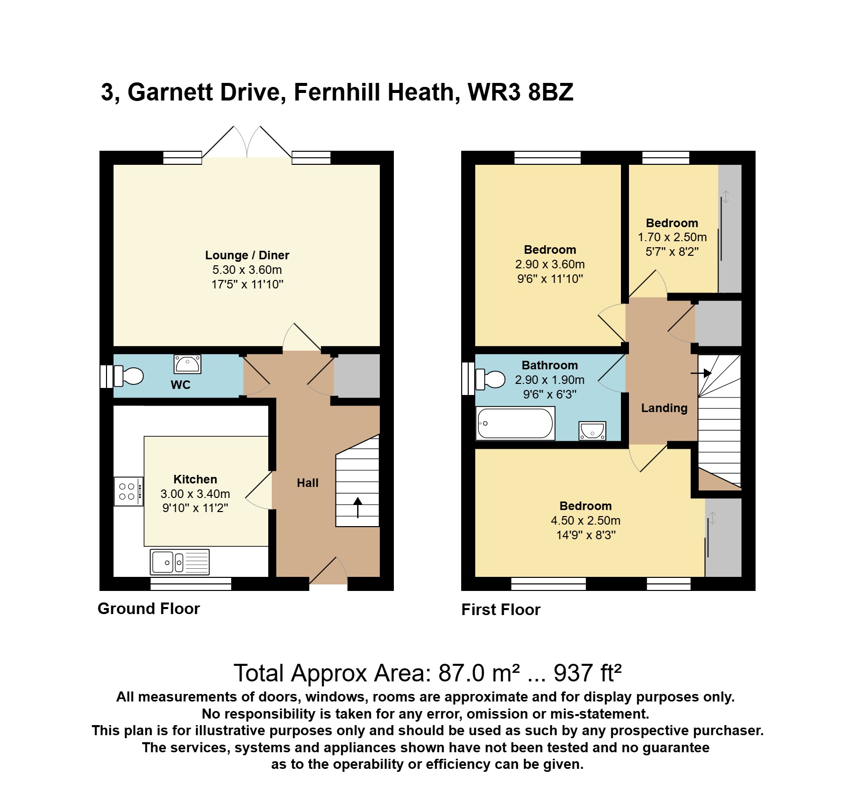 3, Garnett Drive, Worcester floorplan