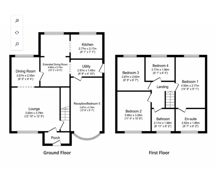 5, Moss Close, Manchester floorplan