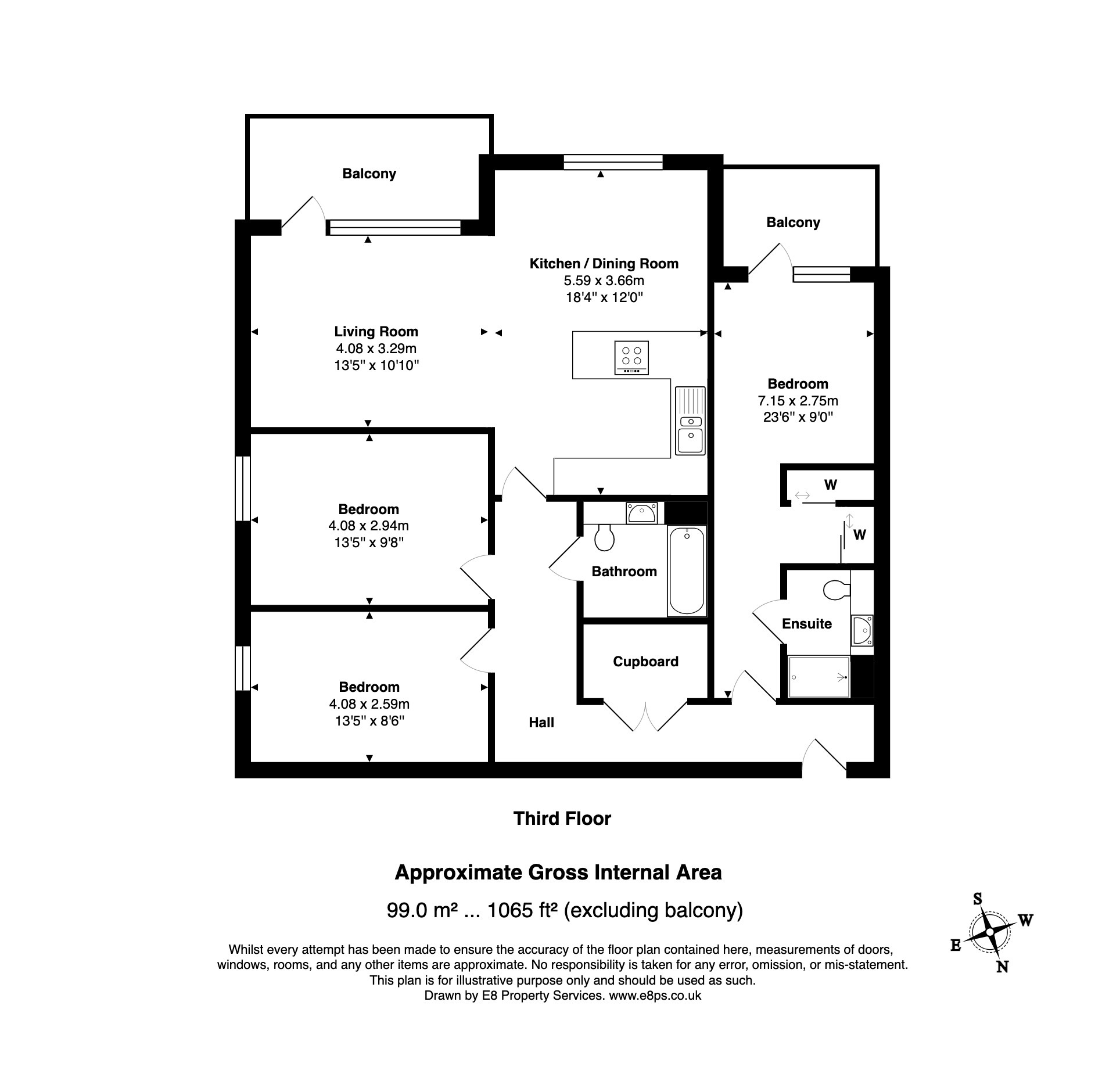 Flat 15, Frilford House, Munda Way, Oxford floorplan