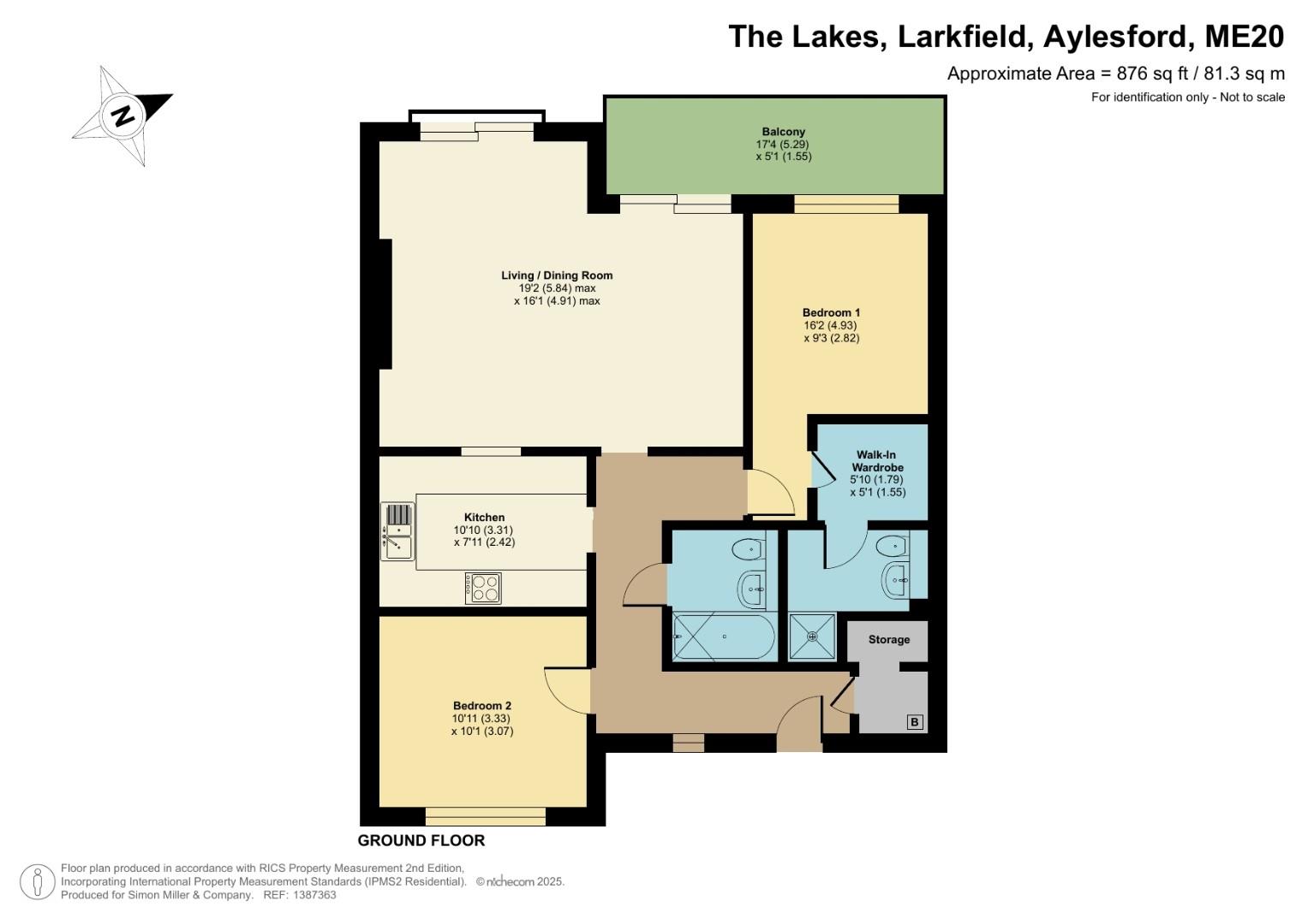 166, The Lakes, Aylesford floorplan