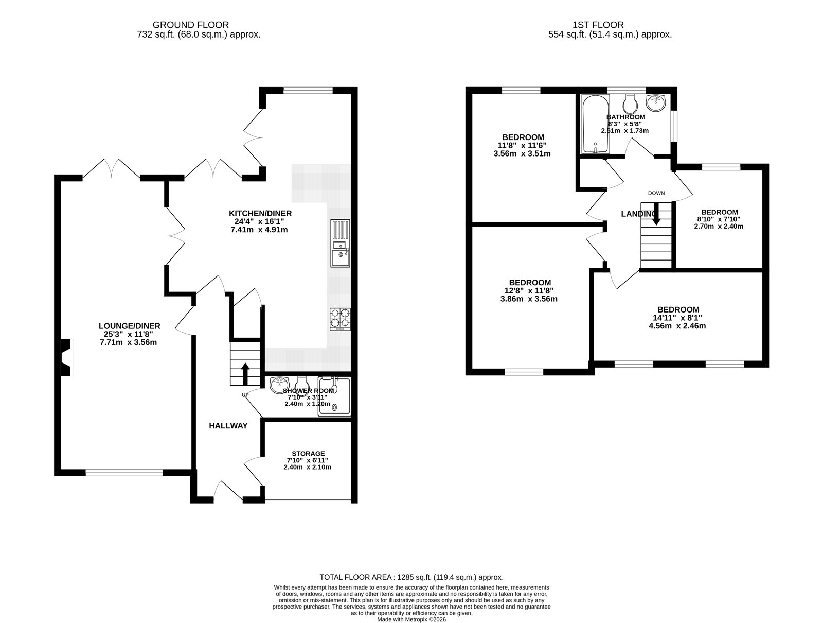 95, Boxley Drive, Nottingham floorplan
