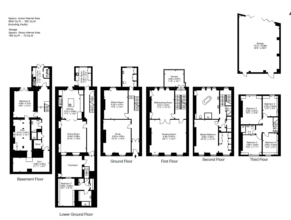 6 Bedrooms Terraced house for sale in Great Pulteney Street, Bath, Somerset BA2