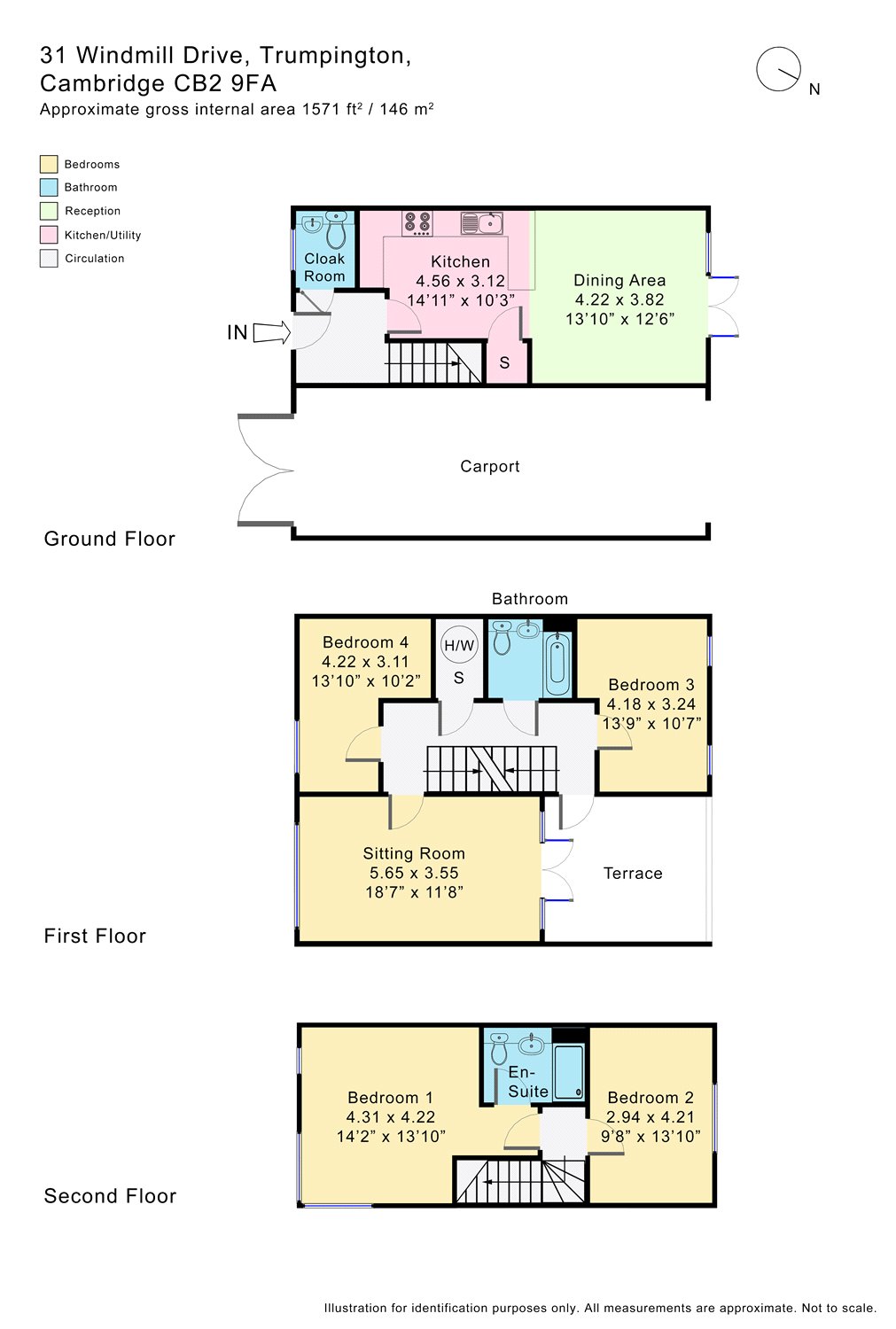 4 Bedrooms Semi-detached house to rent in Windmill Drive, Trumpington, Cambridge CB2