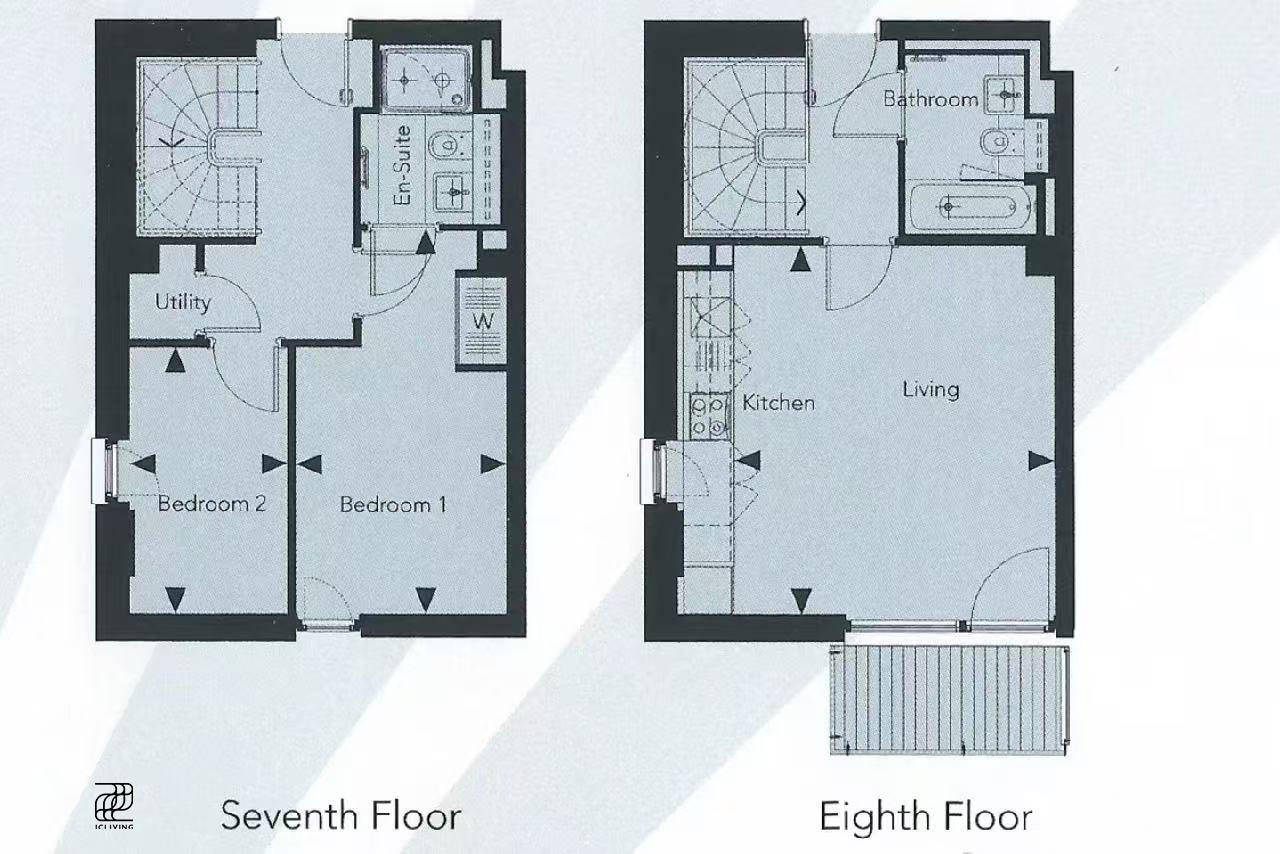 NZ165, Flat 714, Vantage Building, Station Approach, Hayes floorplan