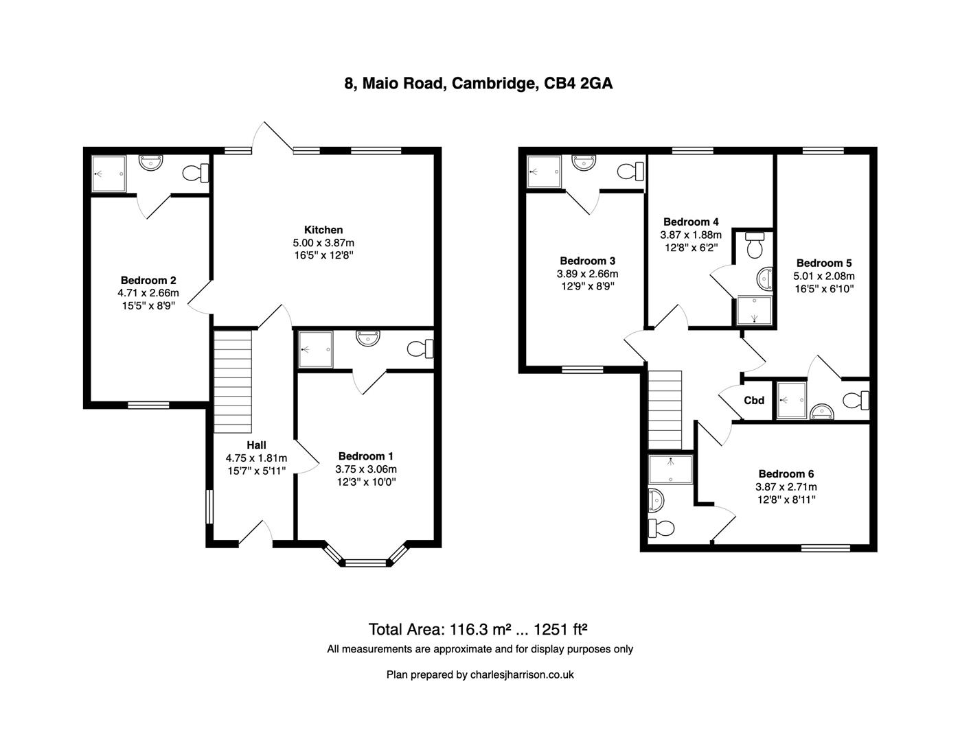 Room 3, 8 Maio Road, Cambridge floorplan
