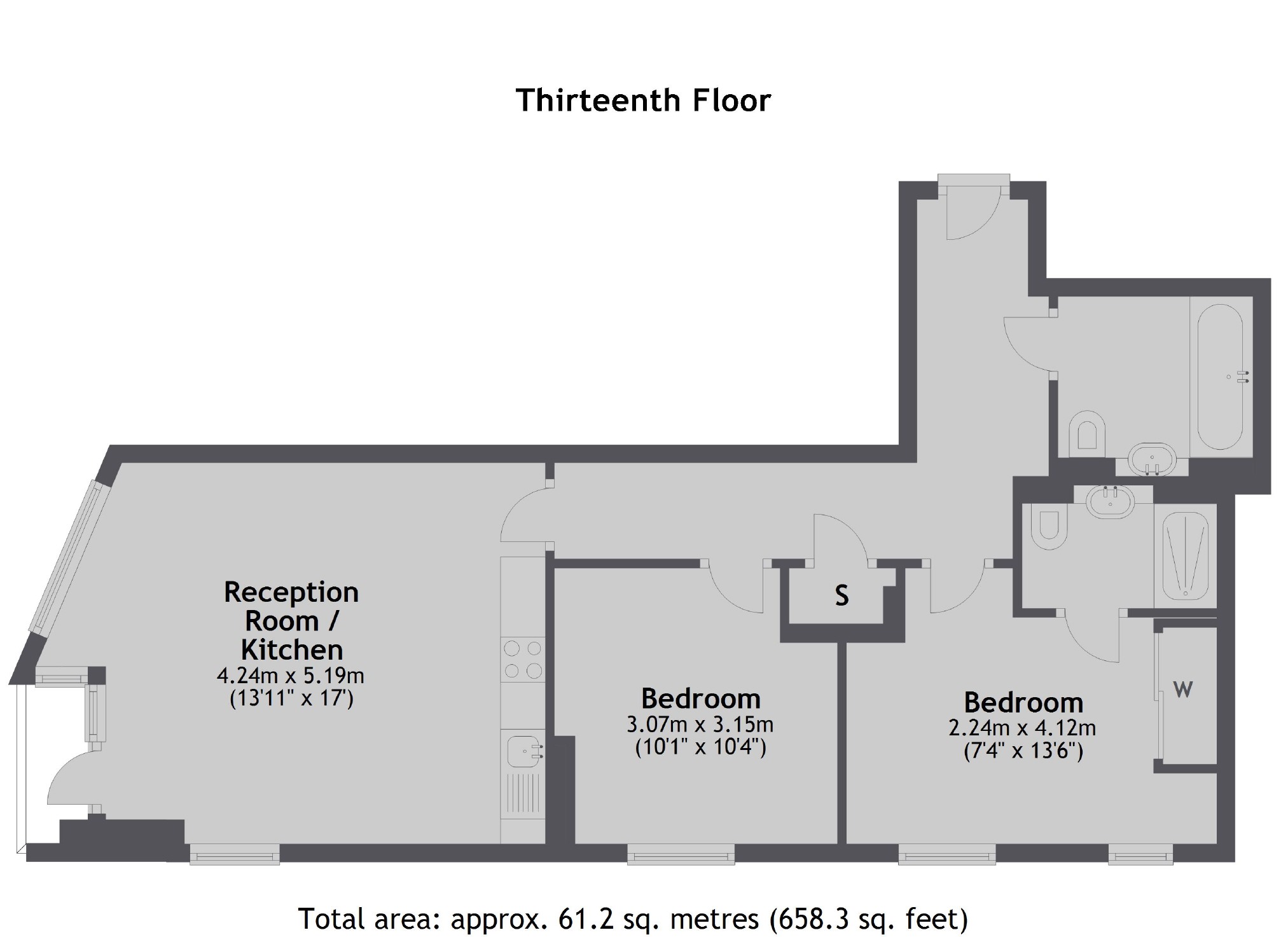 Apartment 70, 81, Black Prince Road, London floorplan