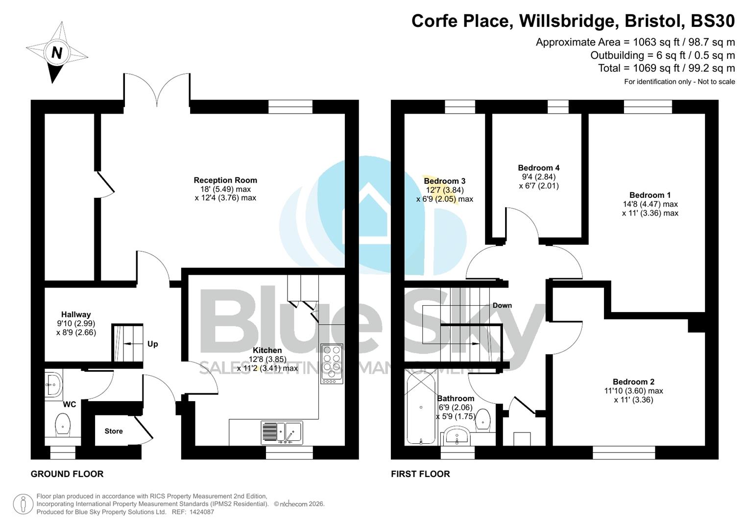 9, Corfe Place, Bristol floorplan
