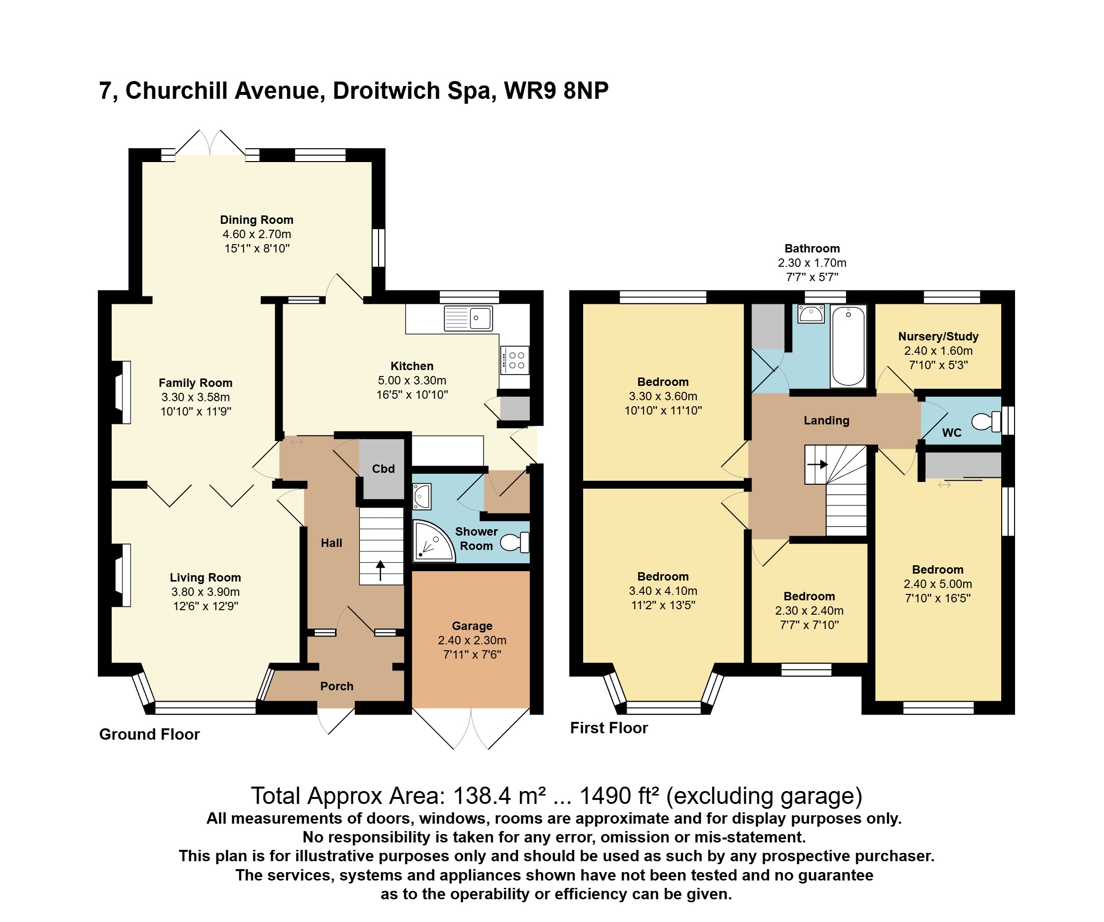 7, Churchill Avenue, Worcestershire floorplan