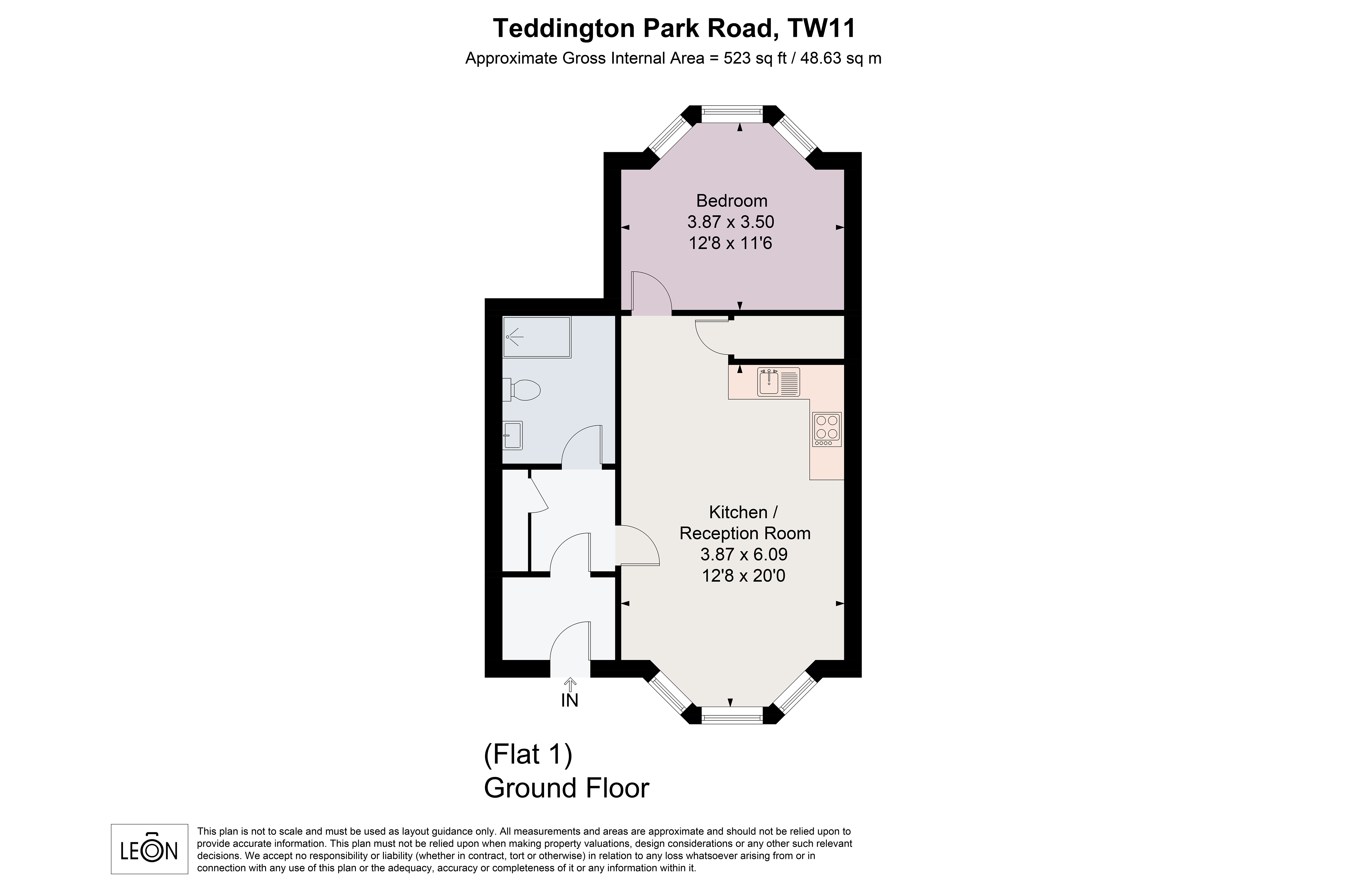 Flat 1, 79, Teddington Park Road, Teddington floorplan