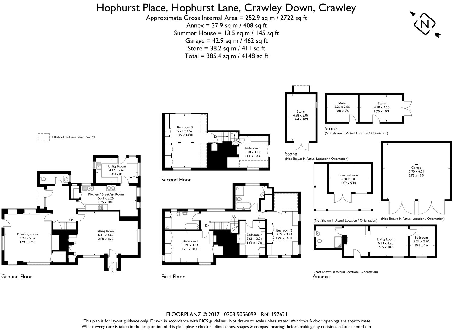 6 Bedrooms Detached house for sale in Hophurst Place, Hophurst Lane, Crawley Down, West Sussex RH10