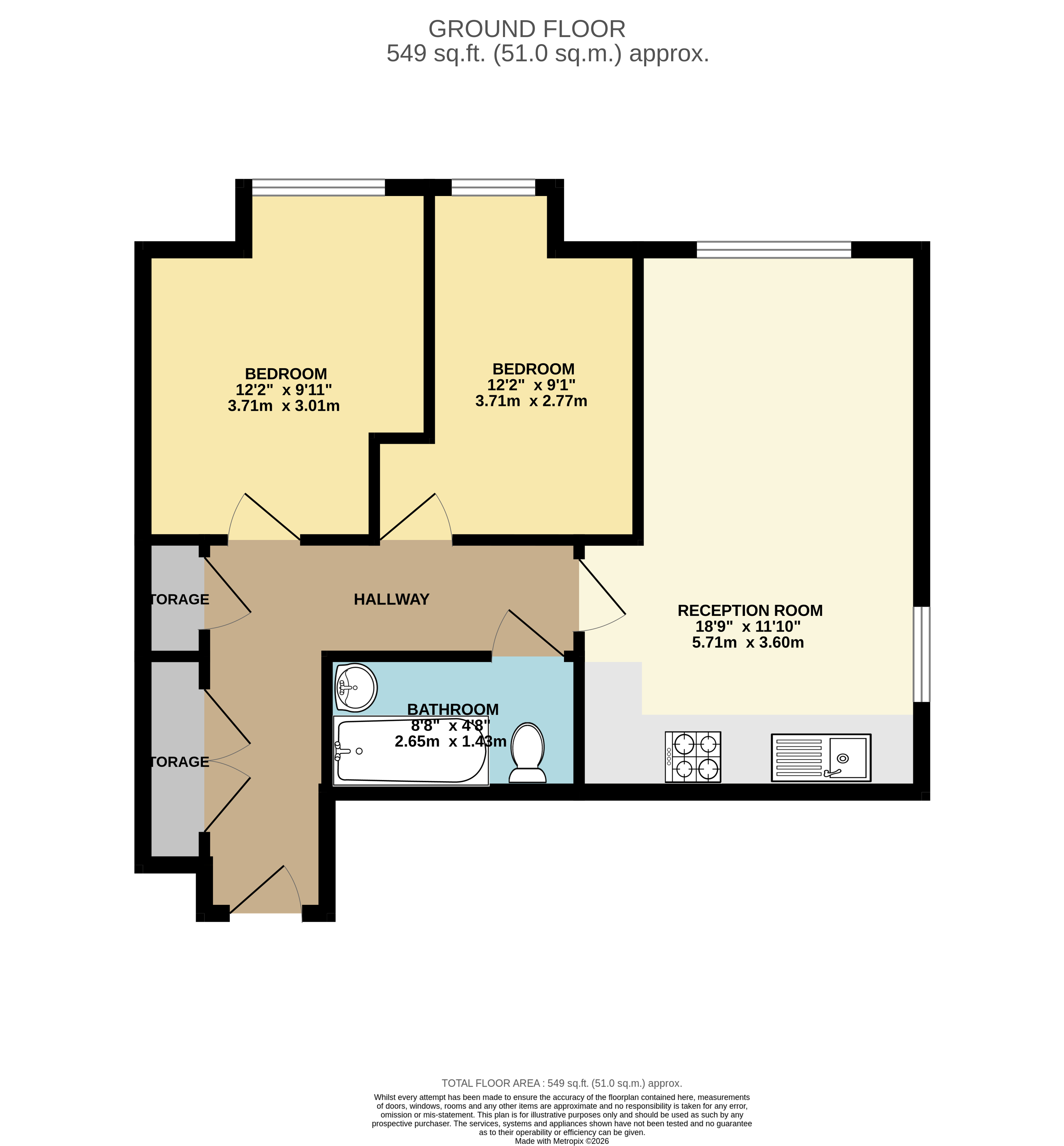 Flat 15, 39, Norton Farm Road, Bristol floorplan