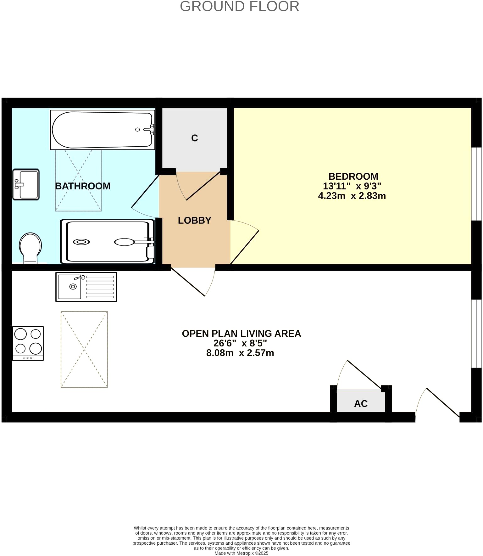 Flat 2, Old Library, 52, Oak Road, Hampshire floorplan