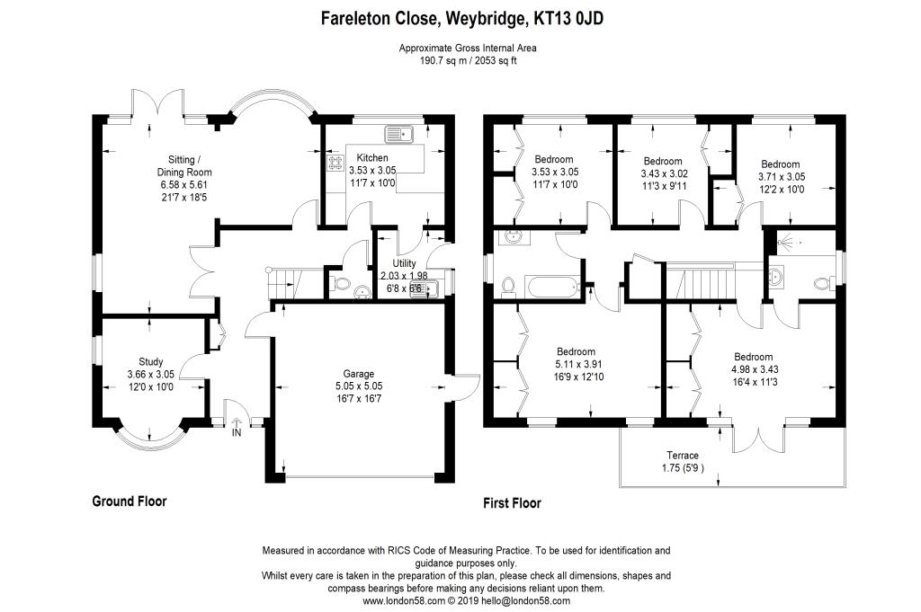 5 Bedrooms  to rent in Farleton Close, Weybridge, Surrey KT13