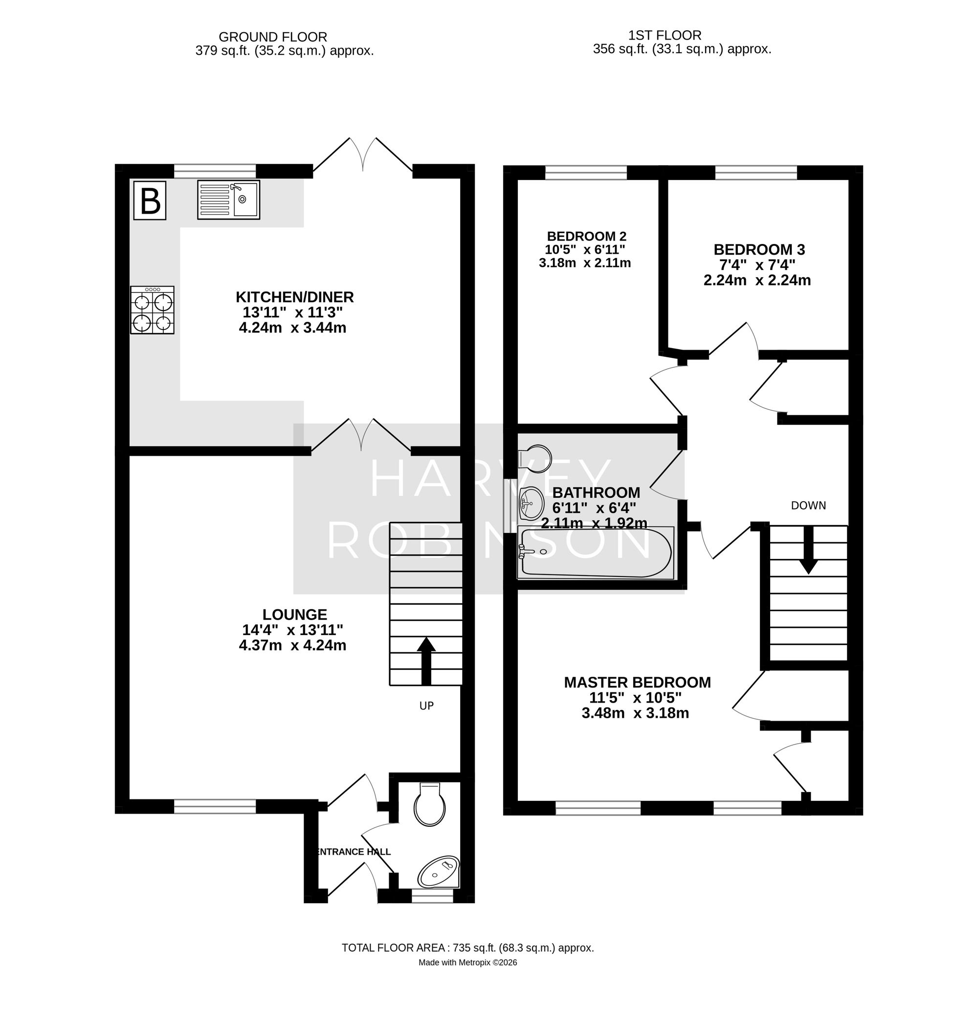 17 Coneygear Court, Huntingdon floorplan