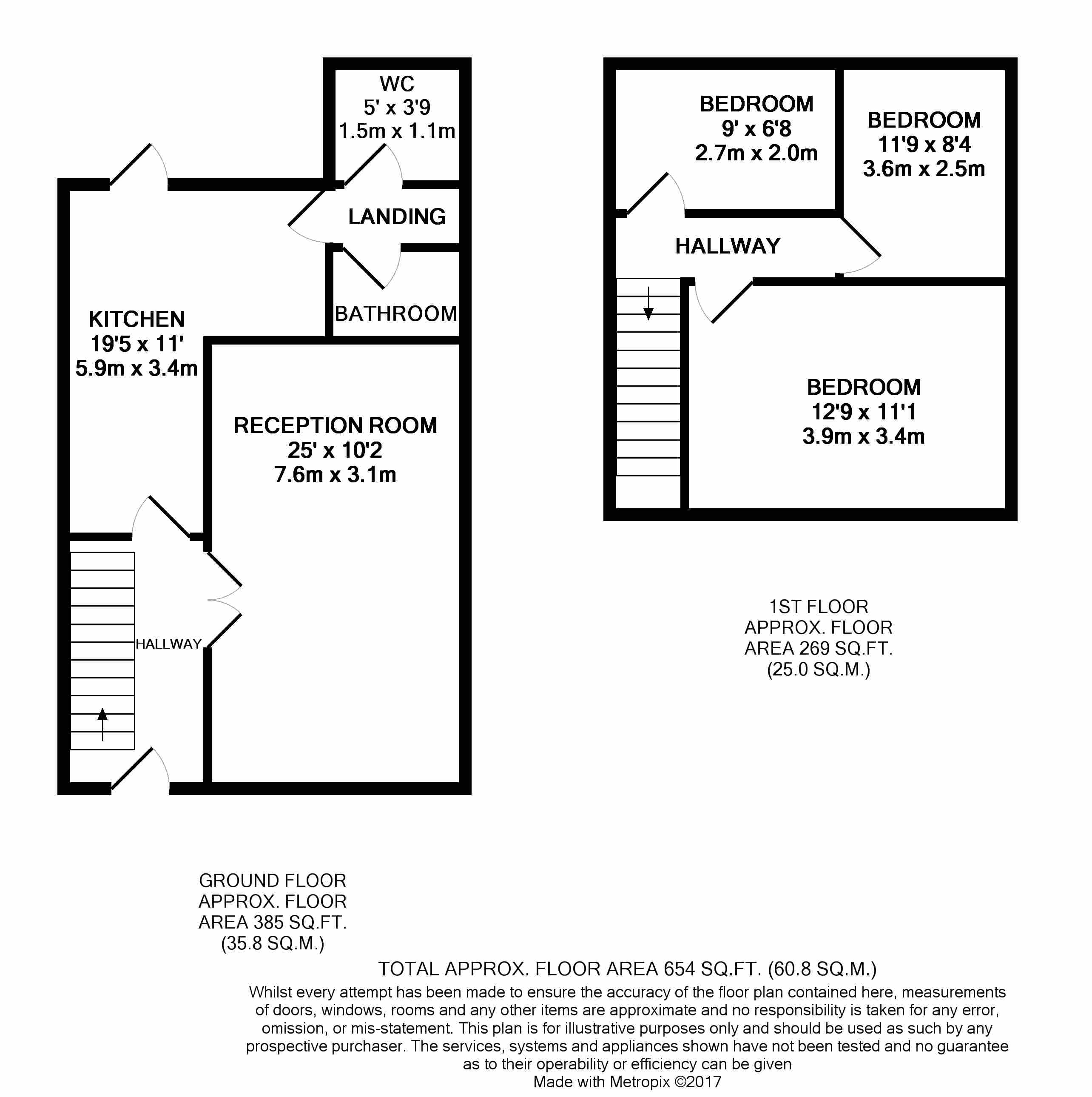 222, Western Road, Southall floorplan
