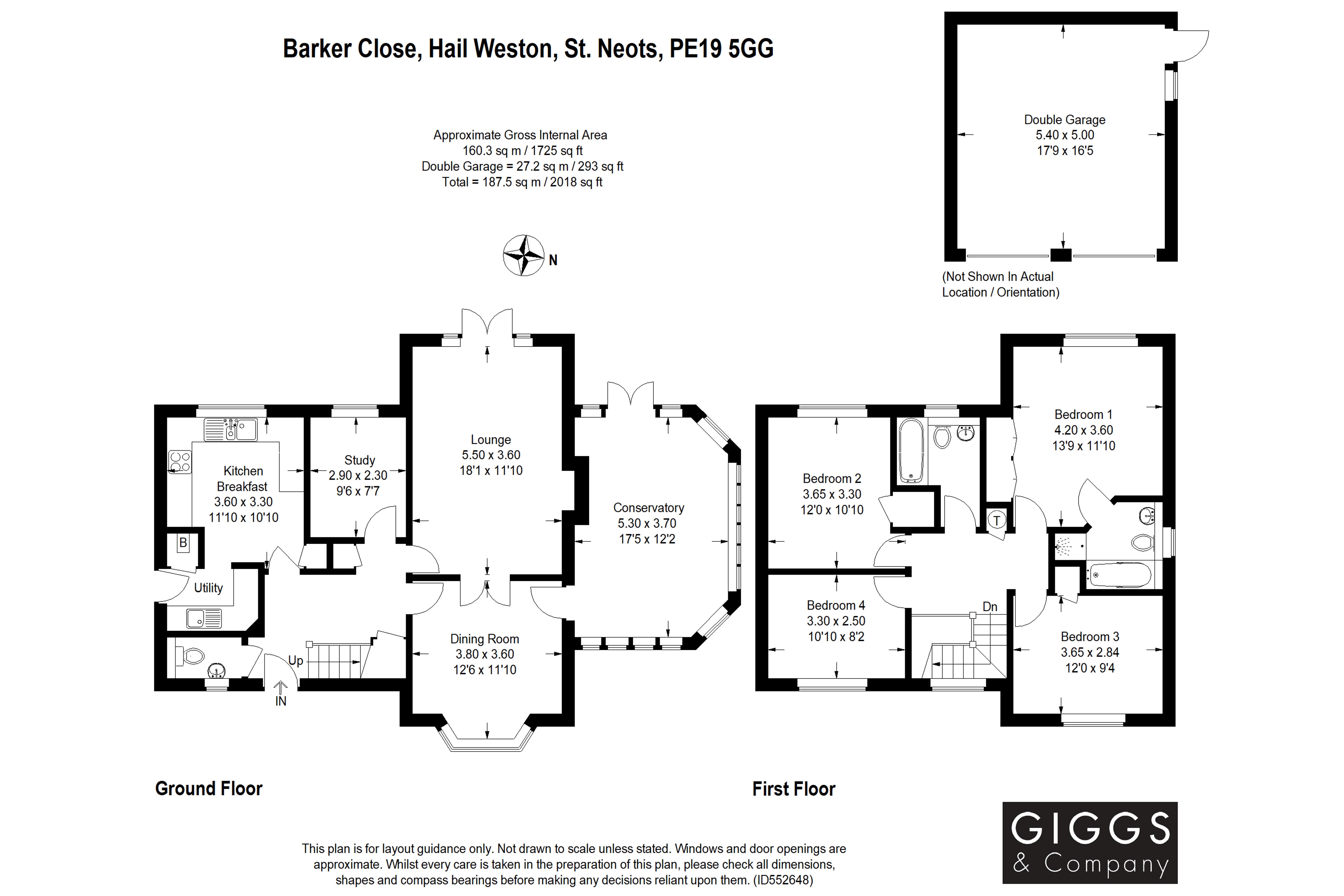 4 Bedrooms Detached house for sale in Barker Close, Hail Weston, St. Neots, Cambridgeshire PE19