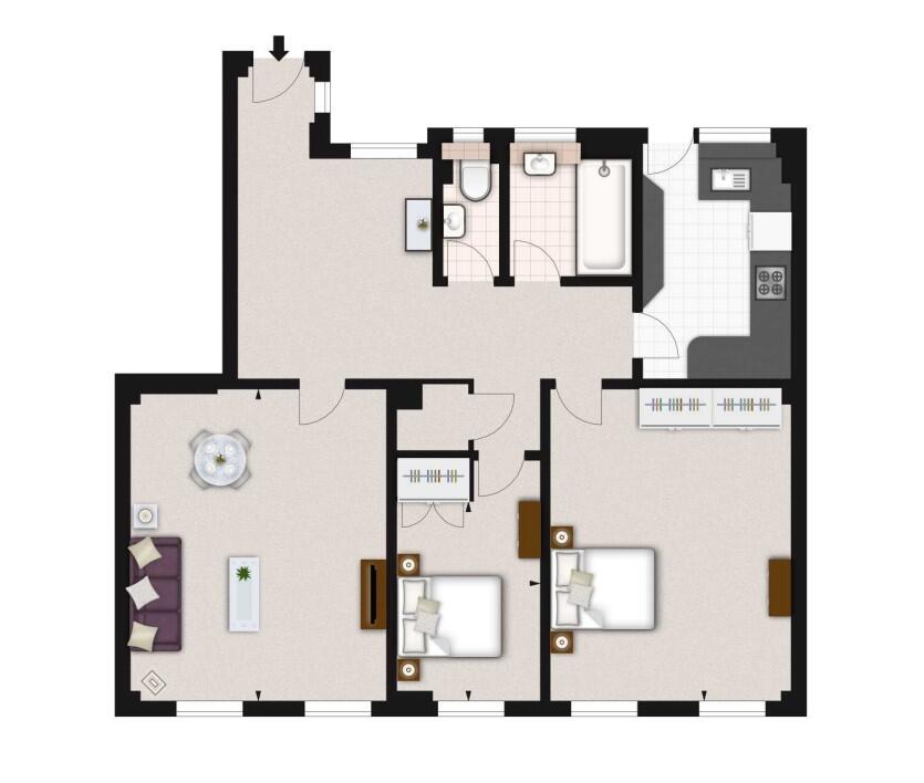 Apartment, 27, 145 Fulham Road,, London floorplan