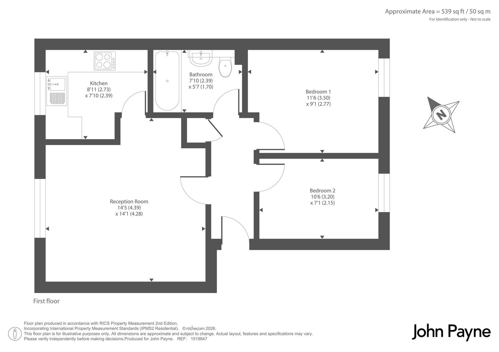 14, Bernard Ashley Drive, London floorplan