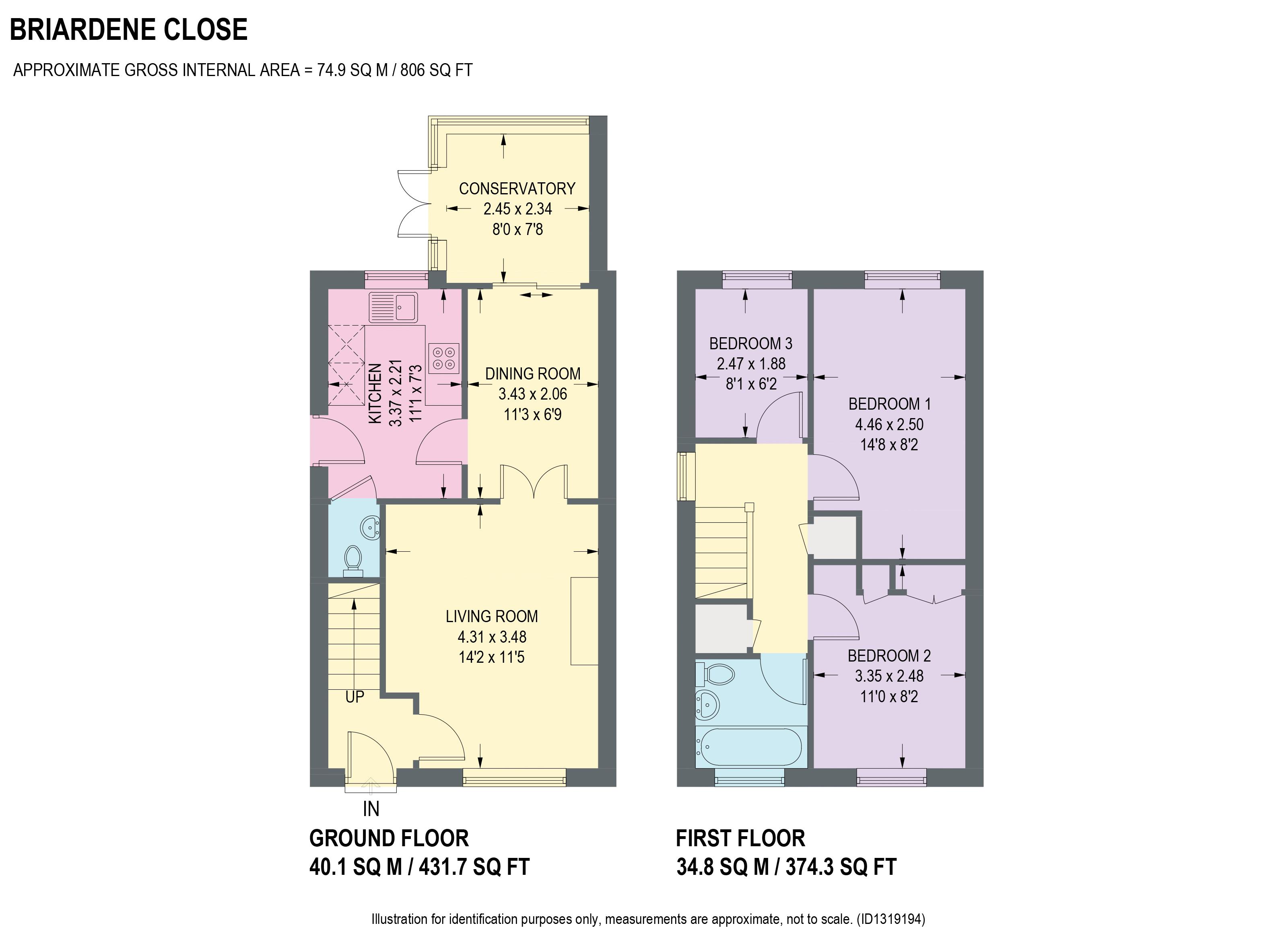 3, Briardene Close, Chesterfield floorplan
