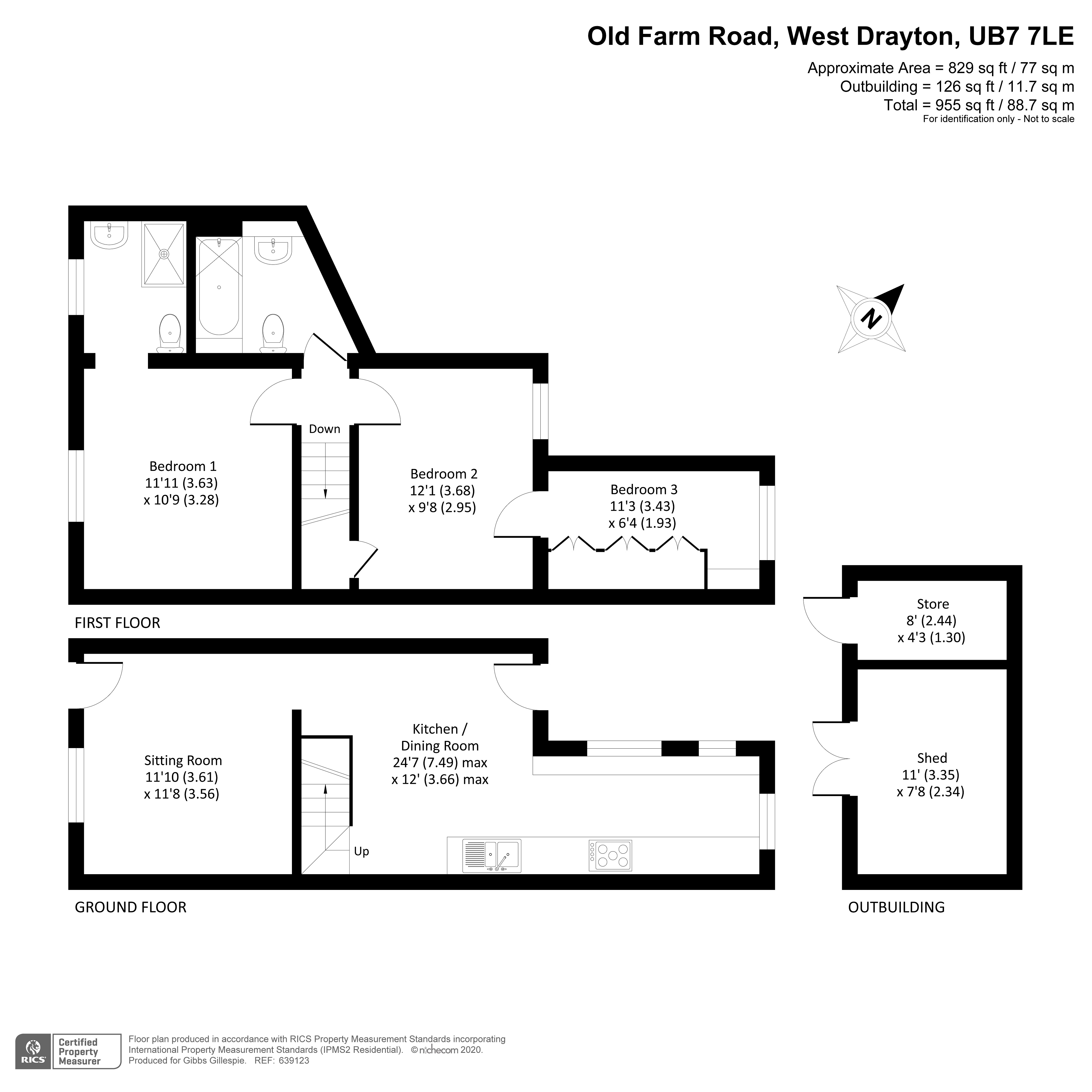 3 bed terraced house for sale in Old Farm Road, West Drayton, Middlesex