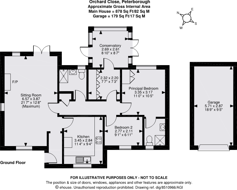 Orchard Close, Oundle, Peterborough PE8, 2 bedroom bungalow for sale
