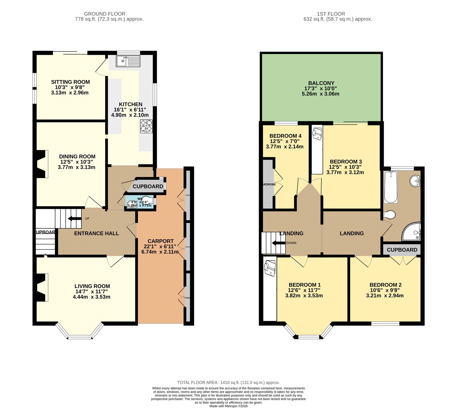 46, Cartledge Lane, Dronfield floorplan