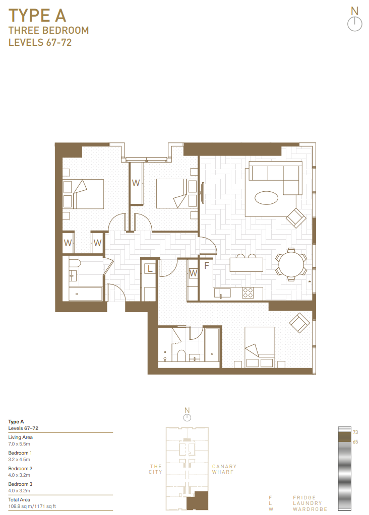 Landmark Pinnacle, Canary Wharf, E14, Landmark Pinnacle, Canary Wharf, E14, London floorplan