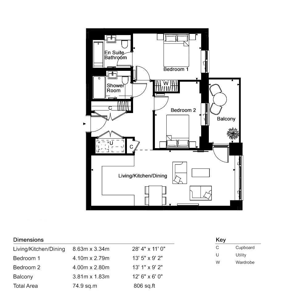 Lombard Square, Lombard Square, Southlake Road, London floorplan