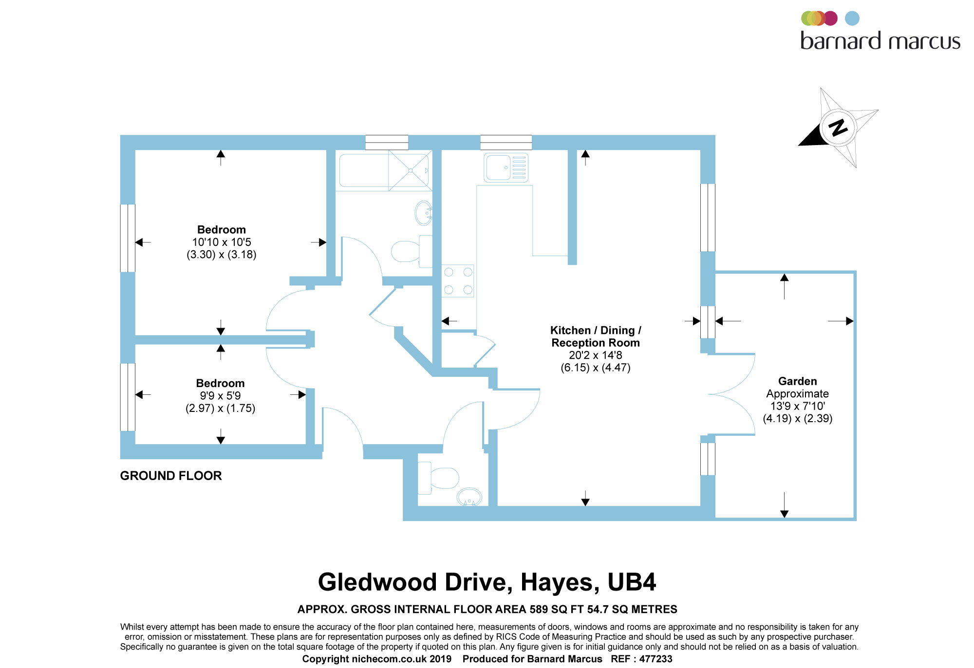 2 Bedrooms Flat for sale in Gledwood Drive, Hayes UB4