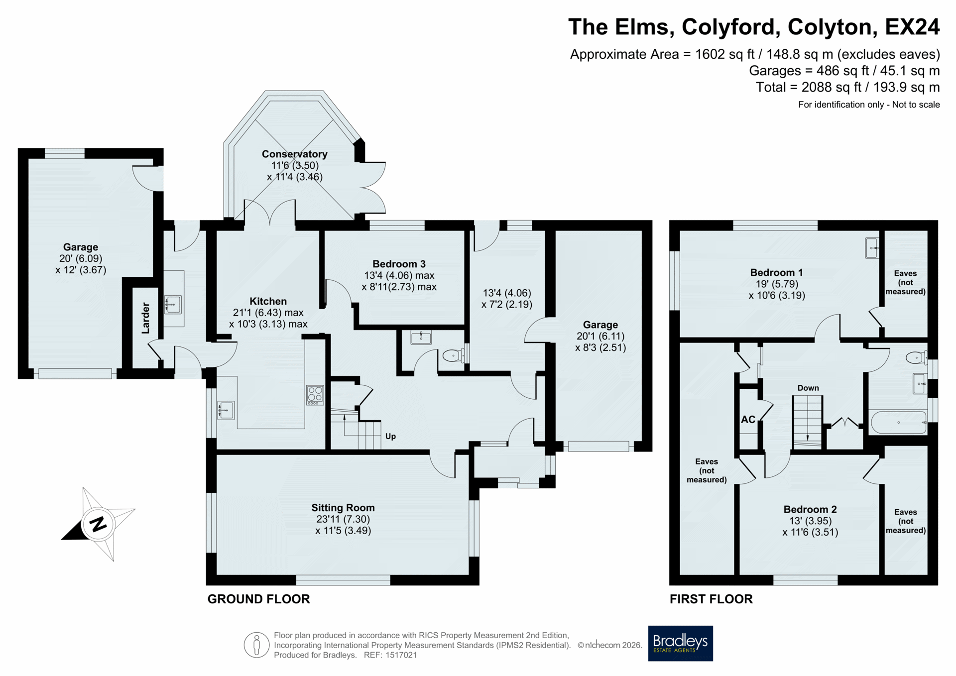 4, The Elms, Colyton floorplan