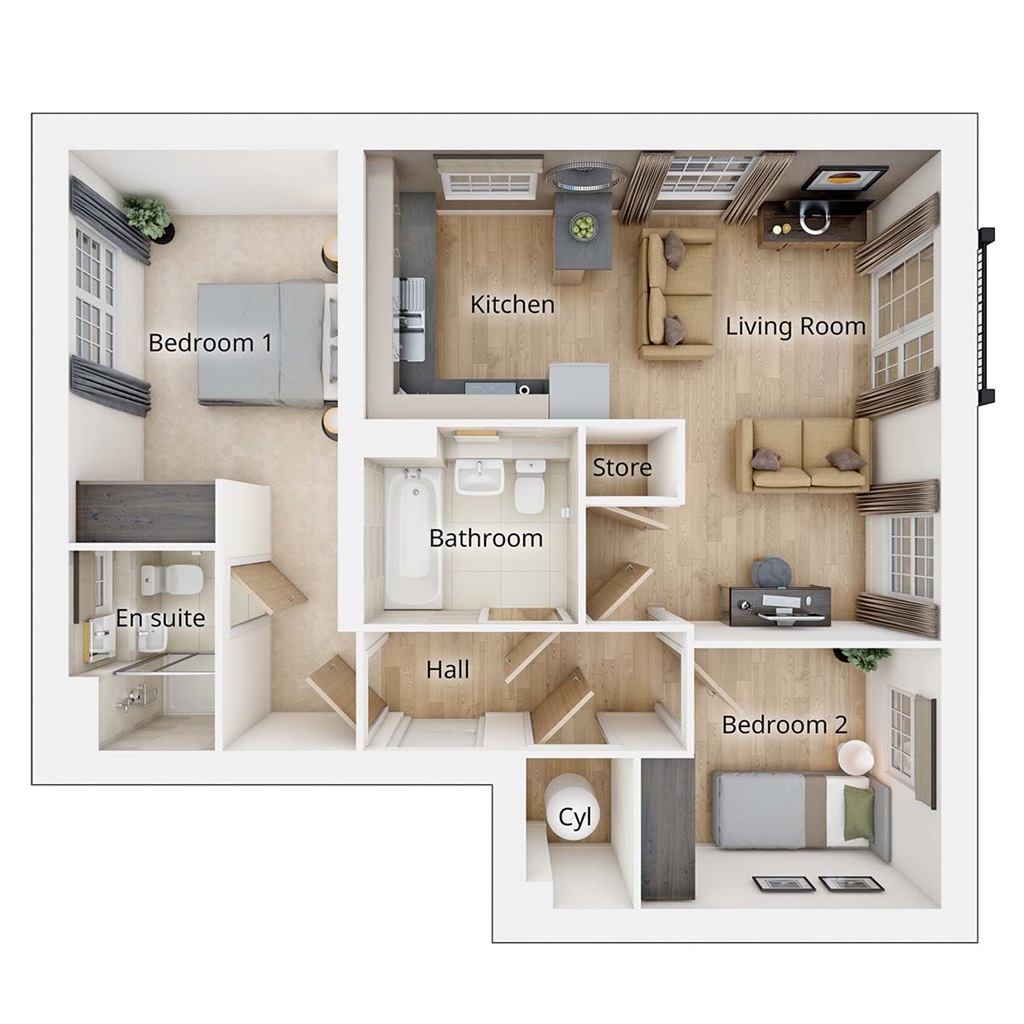 The Ingleholme - Plot 495, Heathwood At Brunton Rise, Newcastle Great Park, Newcastle Upon Tyne floorplan