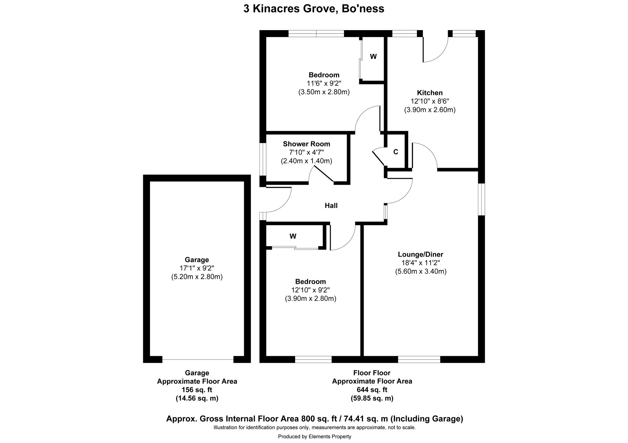 3 Kinacres Grove, Bo'ness floorplan