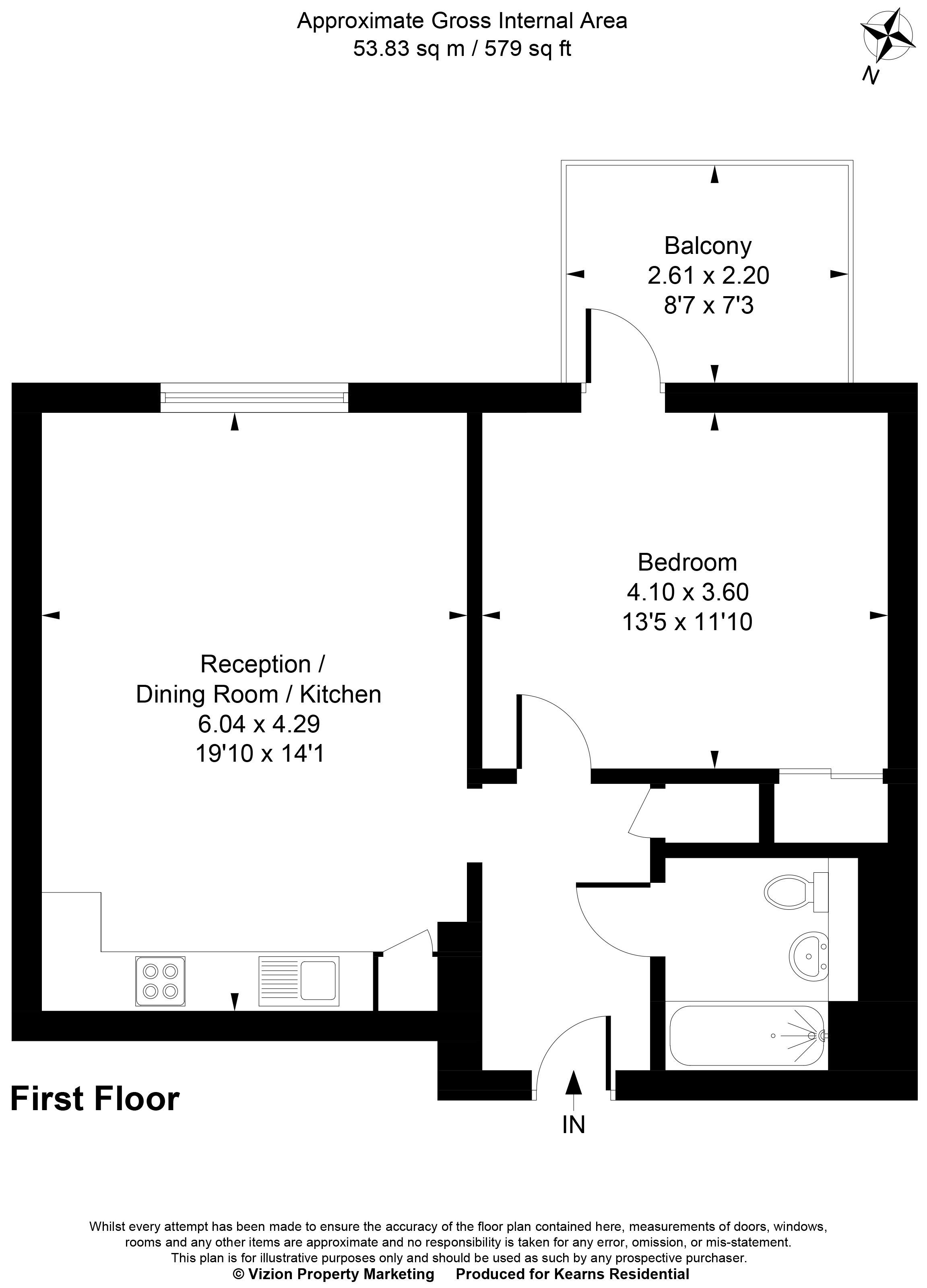 Flat 7, Boiler House, 2, Material Walk, Hayes floorplan