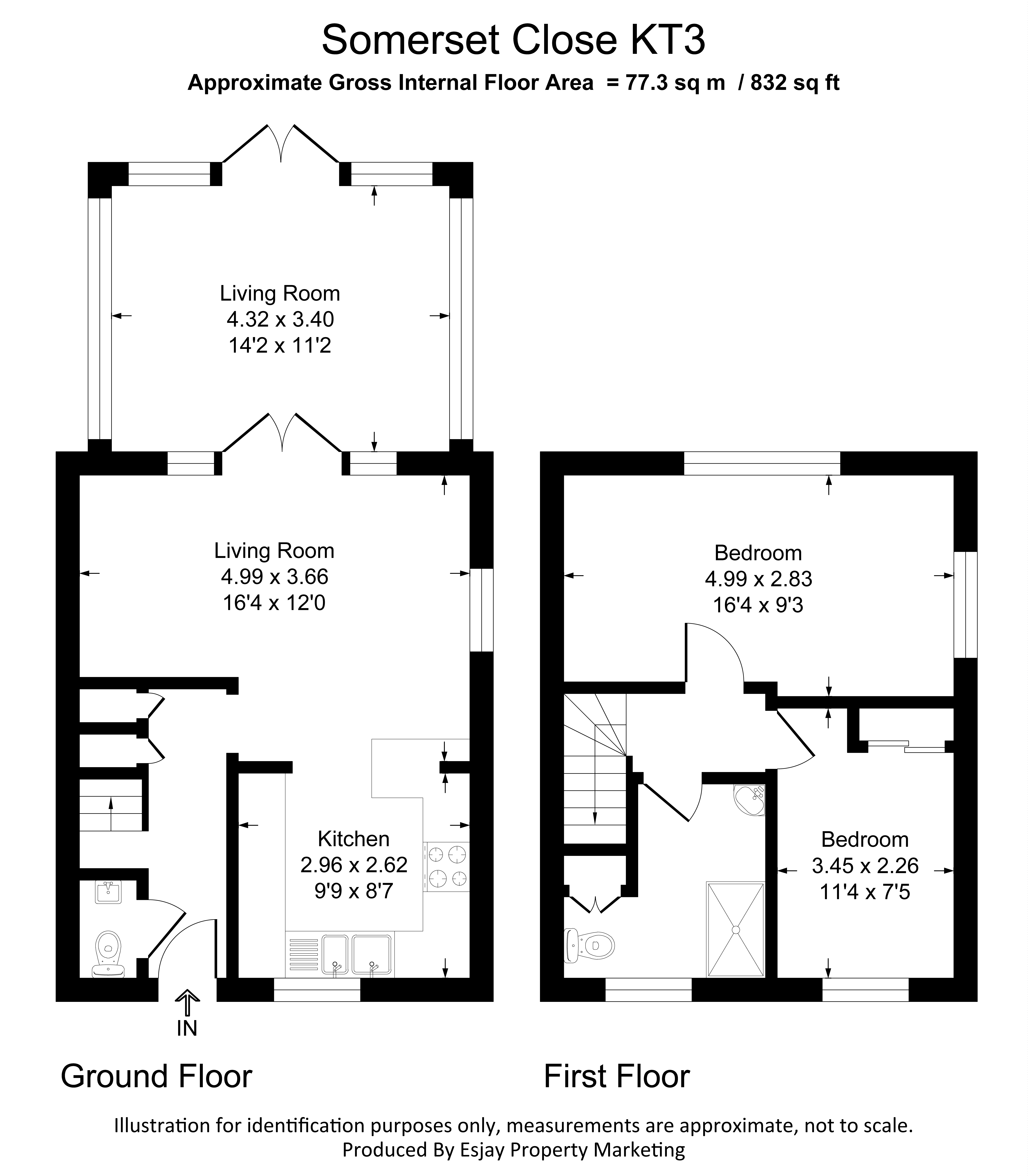 87, Somerset Close, New Malden floorplan