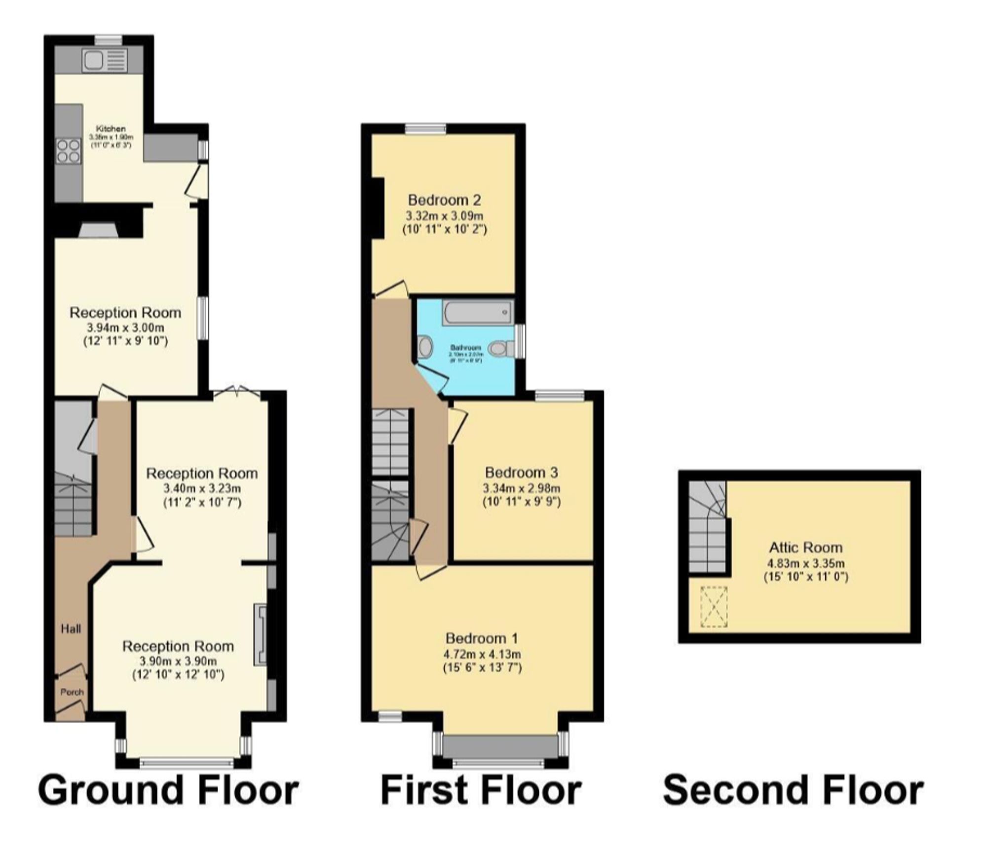 60 Bedwlwyn Road, Hengoed floorplan